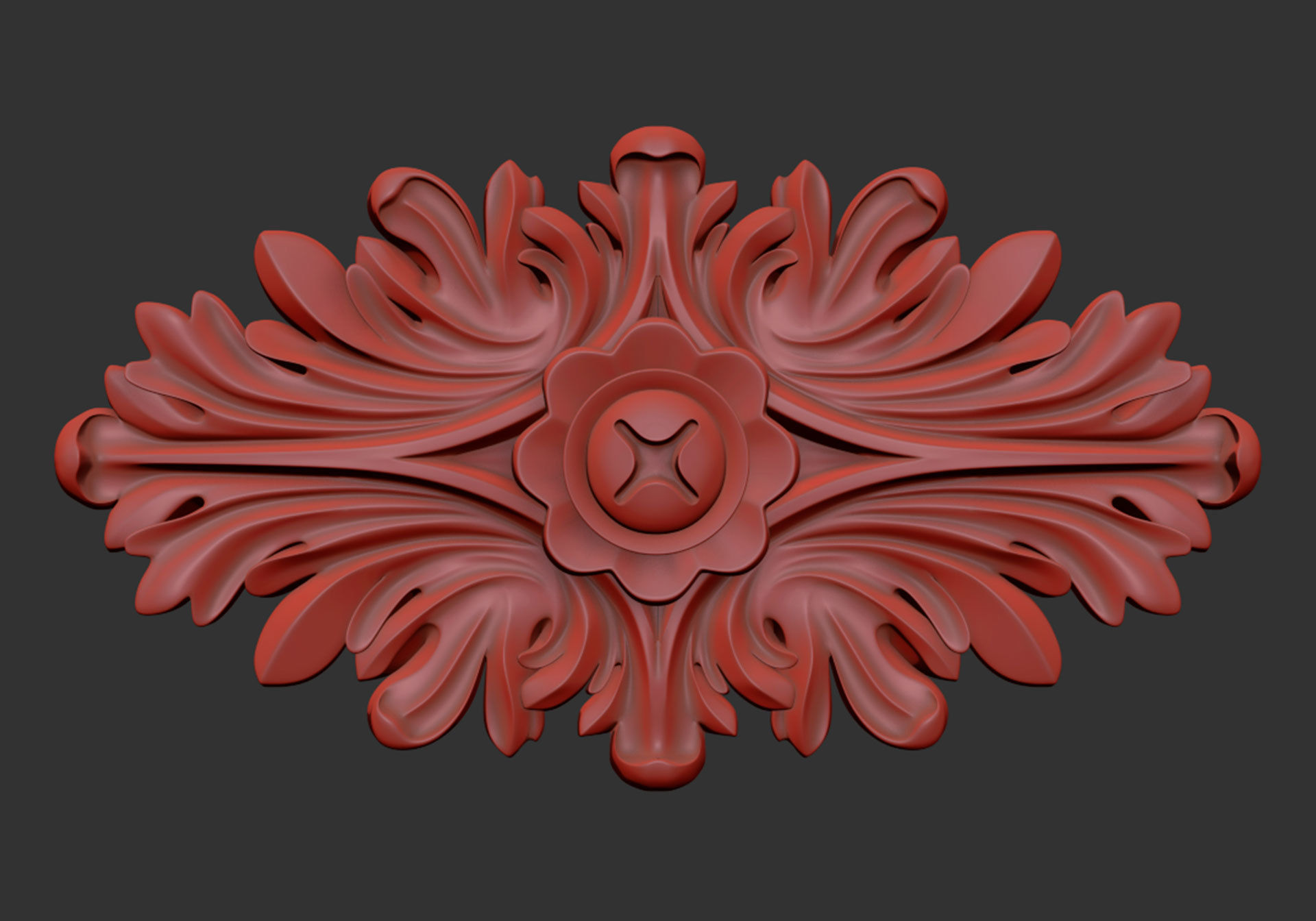 Round rosette 3D model_5