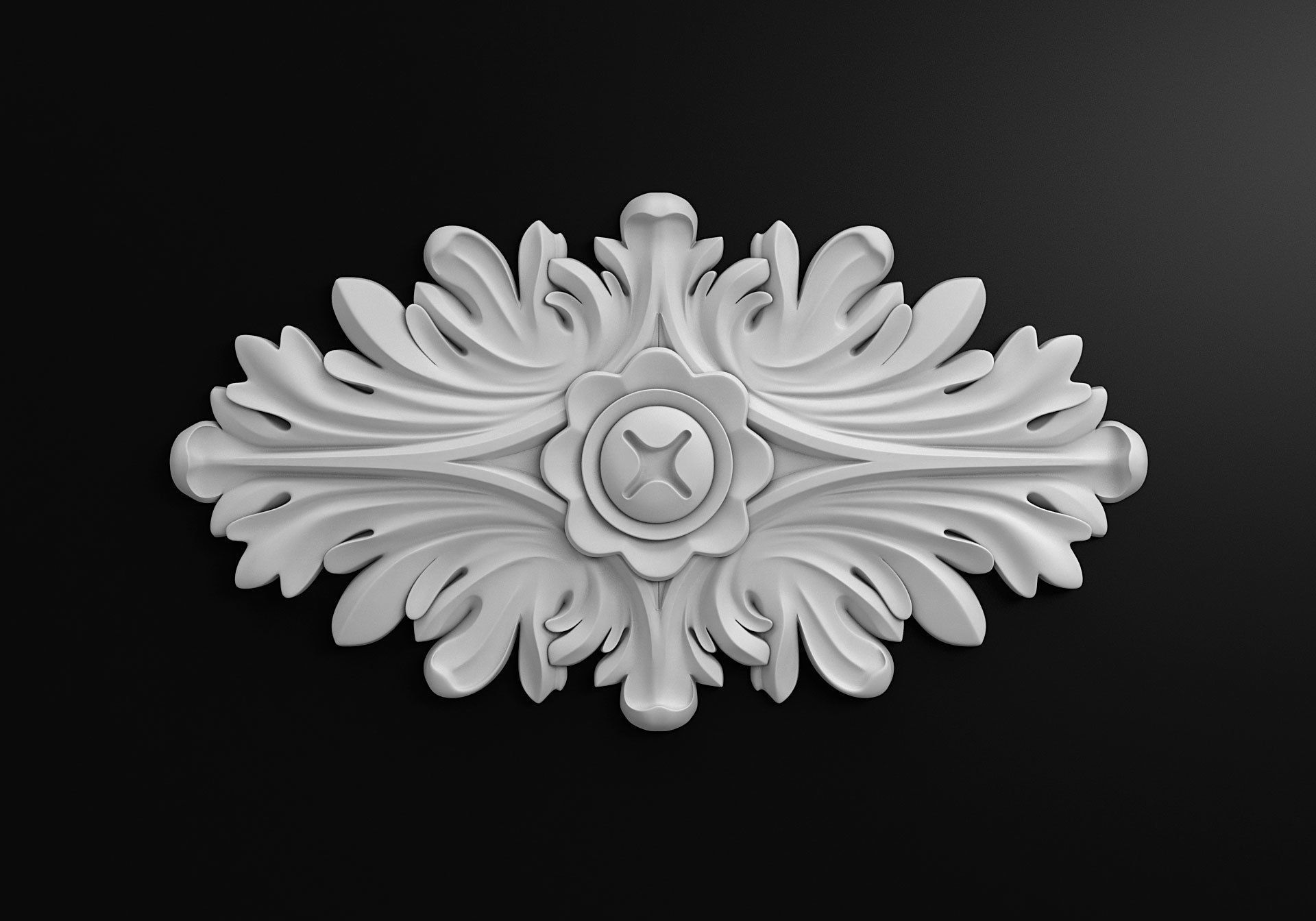 Round rosette 3D model_3