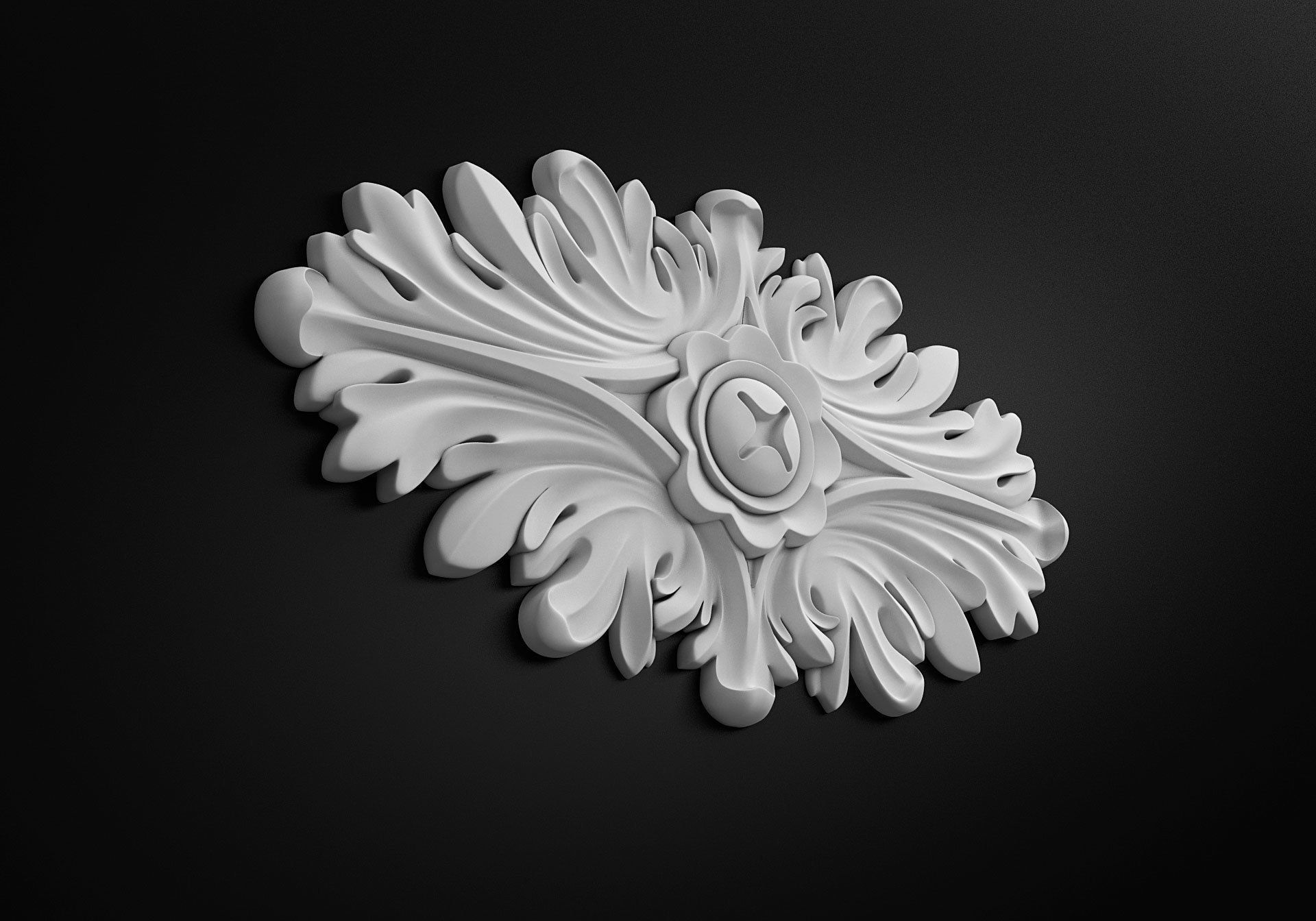Round rosette 3D model_4