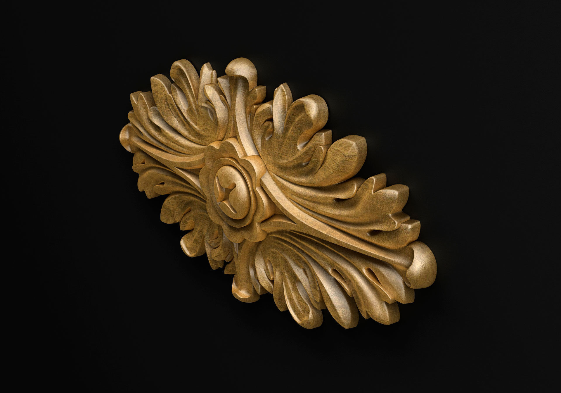 Round rosette 3D model_2