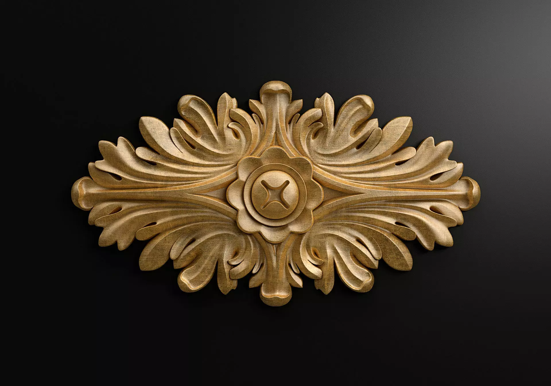 Round rosette 3D model_0