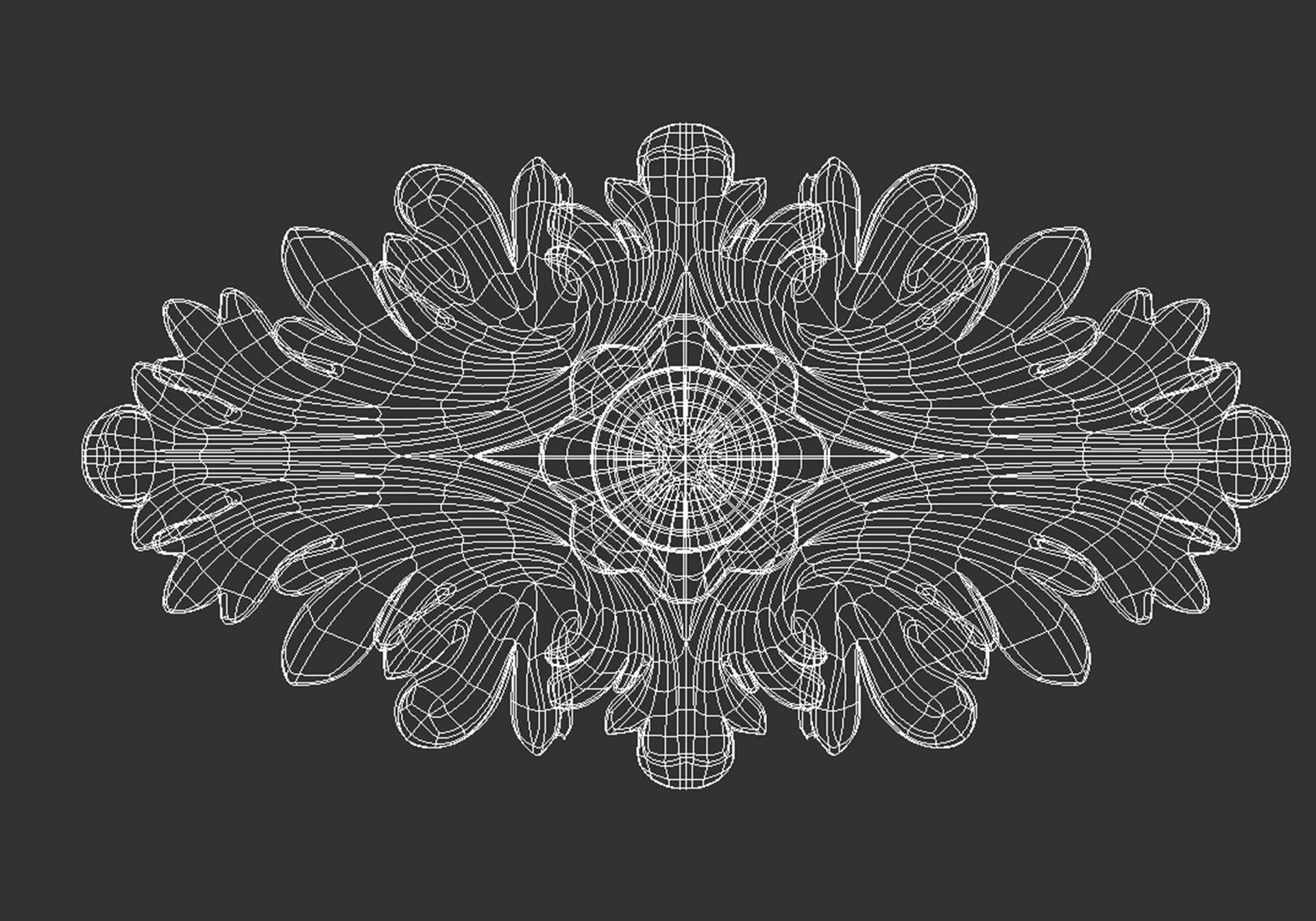 Round rosette 3D model_9