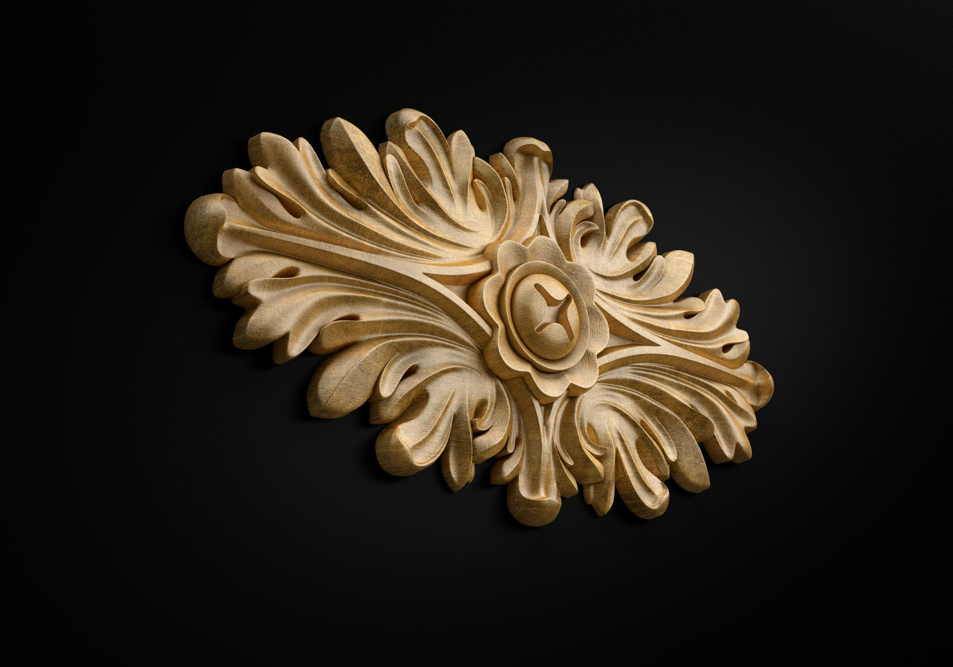 Round rosette 3D model_1