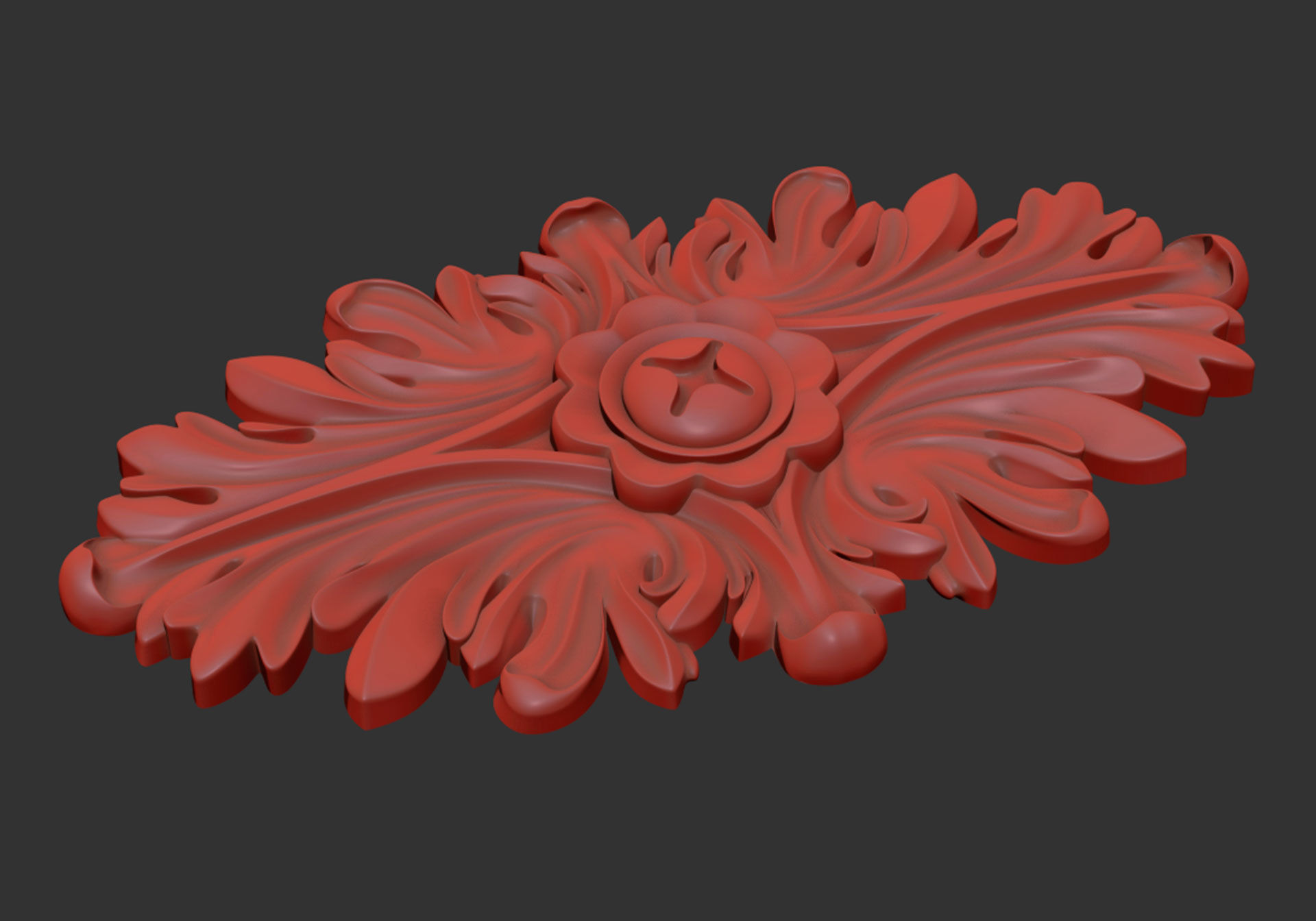 Round rosette 3D model_6