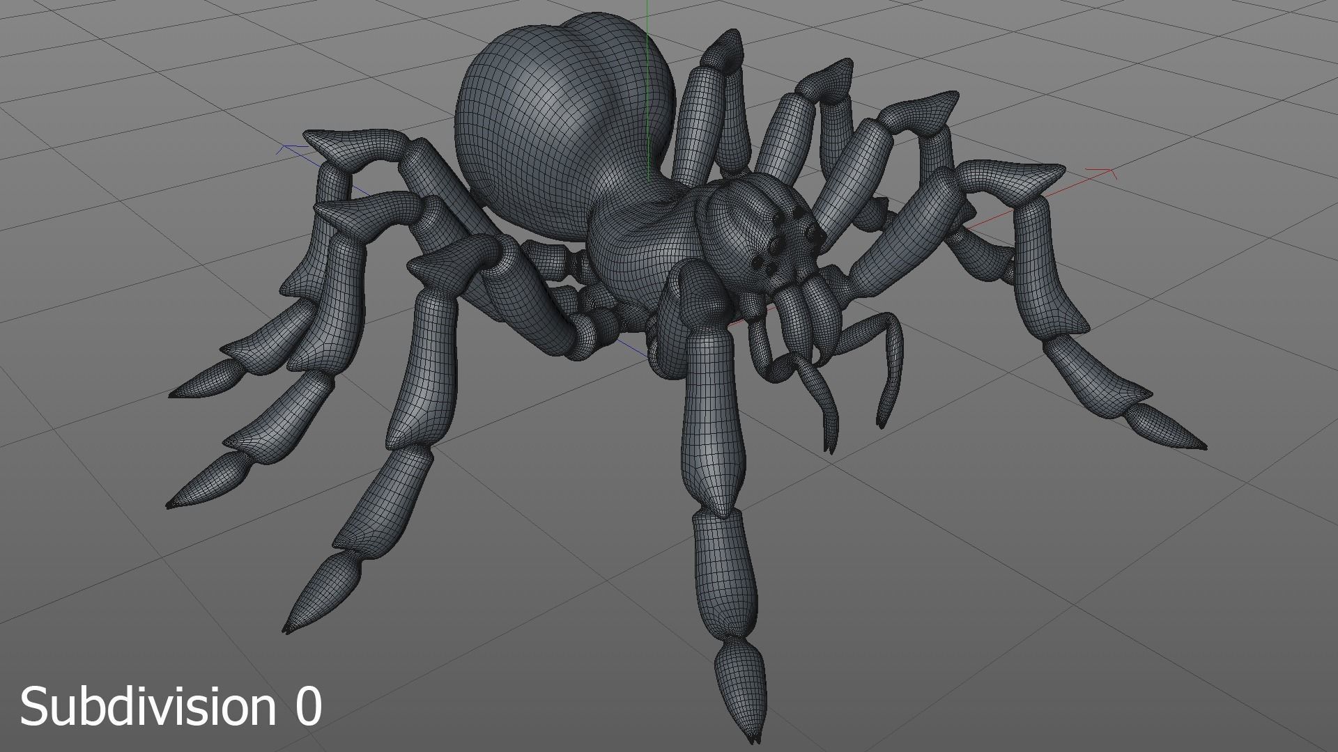 Spider Rigged and Animated Low-poly 3D model_28