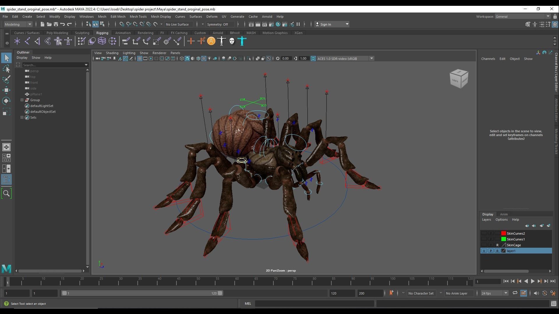 Spider Rigged and Animated Low-poly 3D model_22