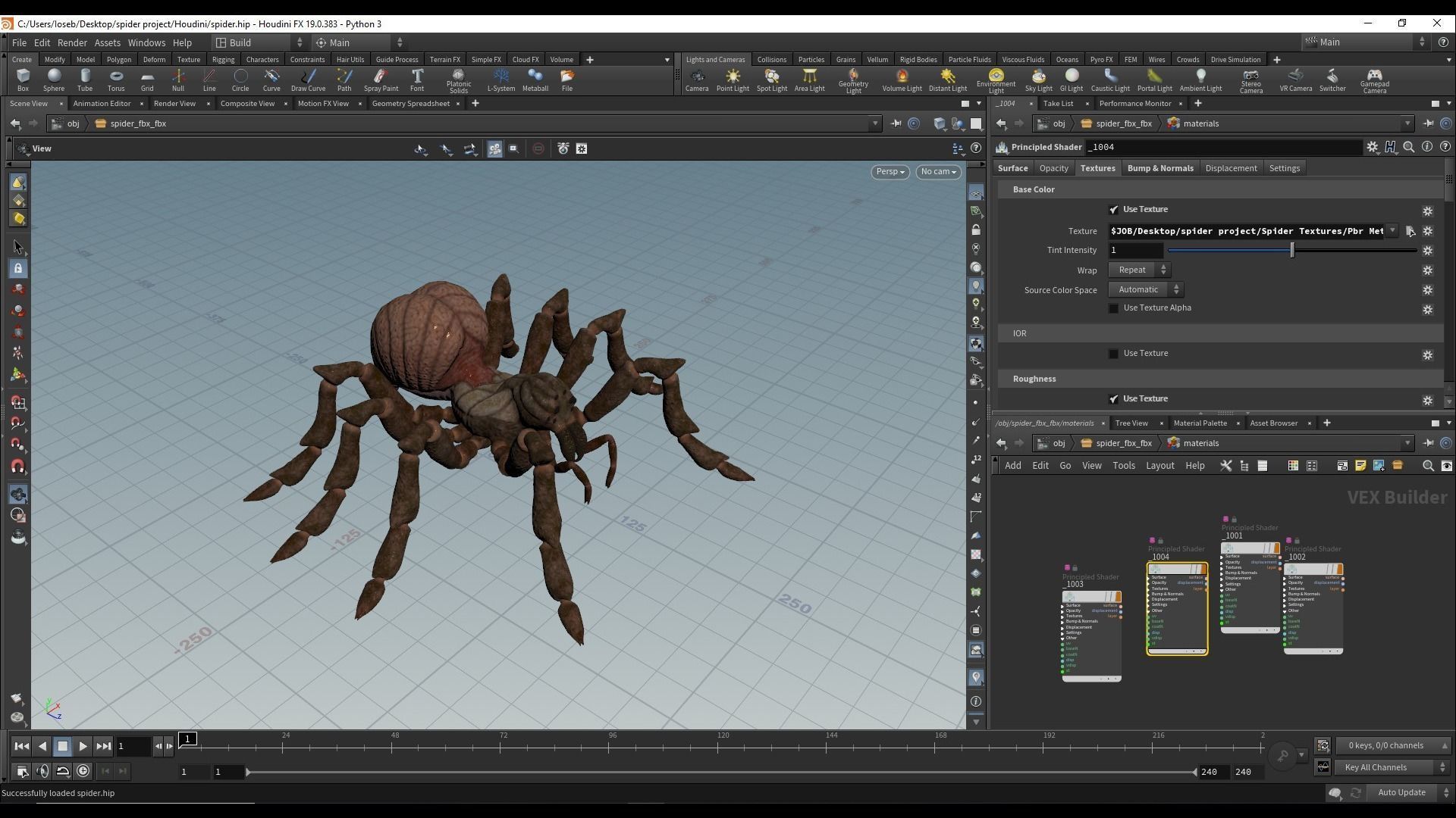 Spider Rigged and Animated Low-poly 3D model_26