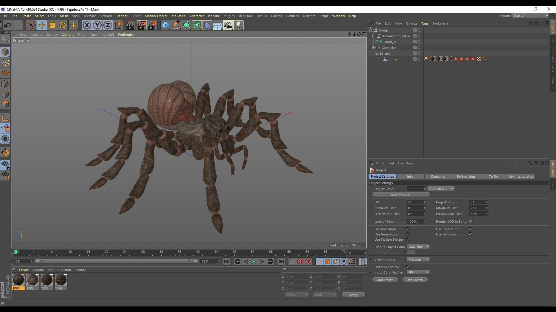 Spider Rigged and Animated Low-poly 3D model_24