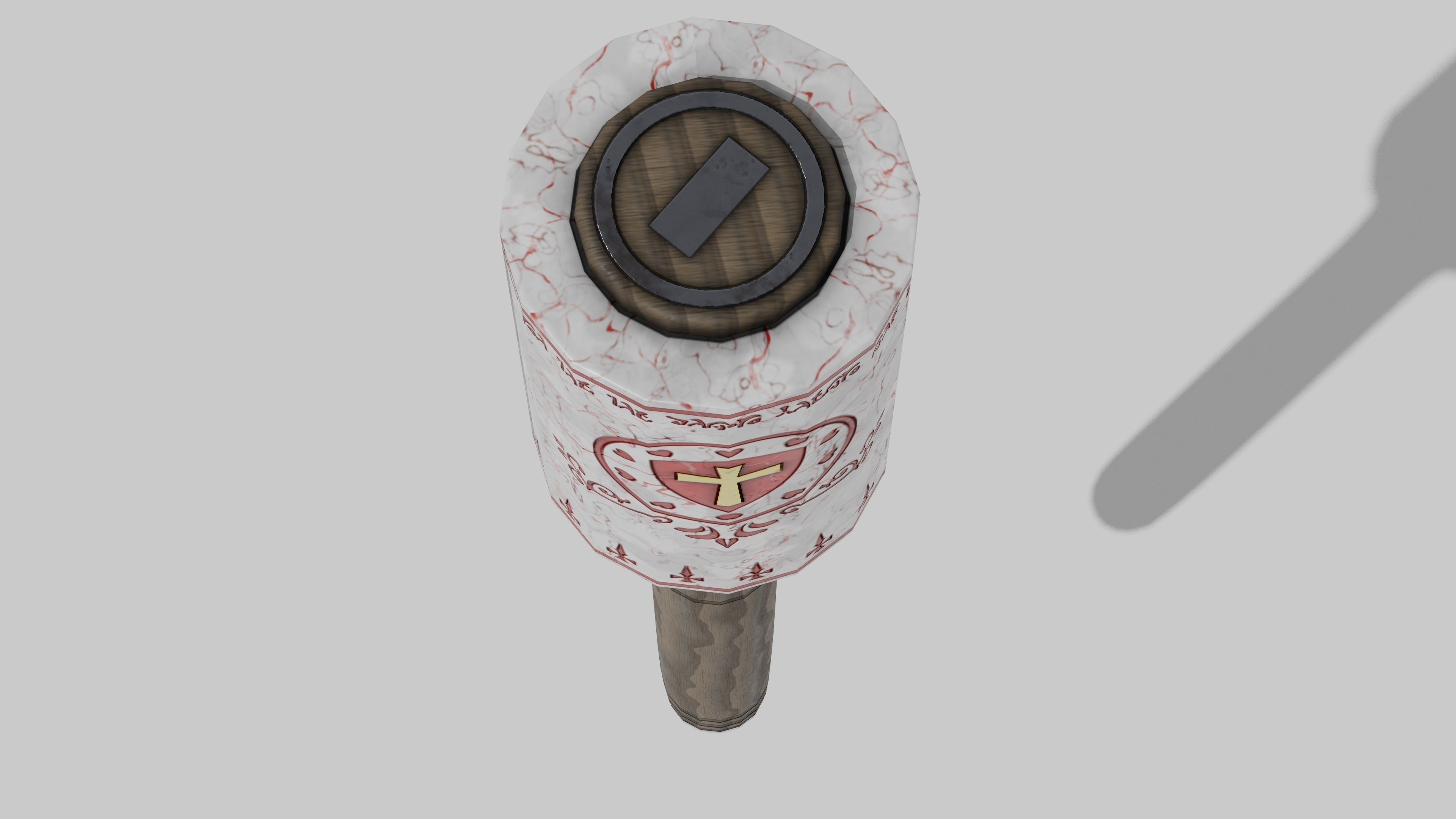 OB 00 18 vampire hunter hammer b Low-poly 3D model_6