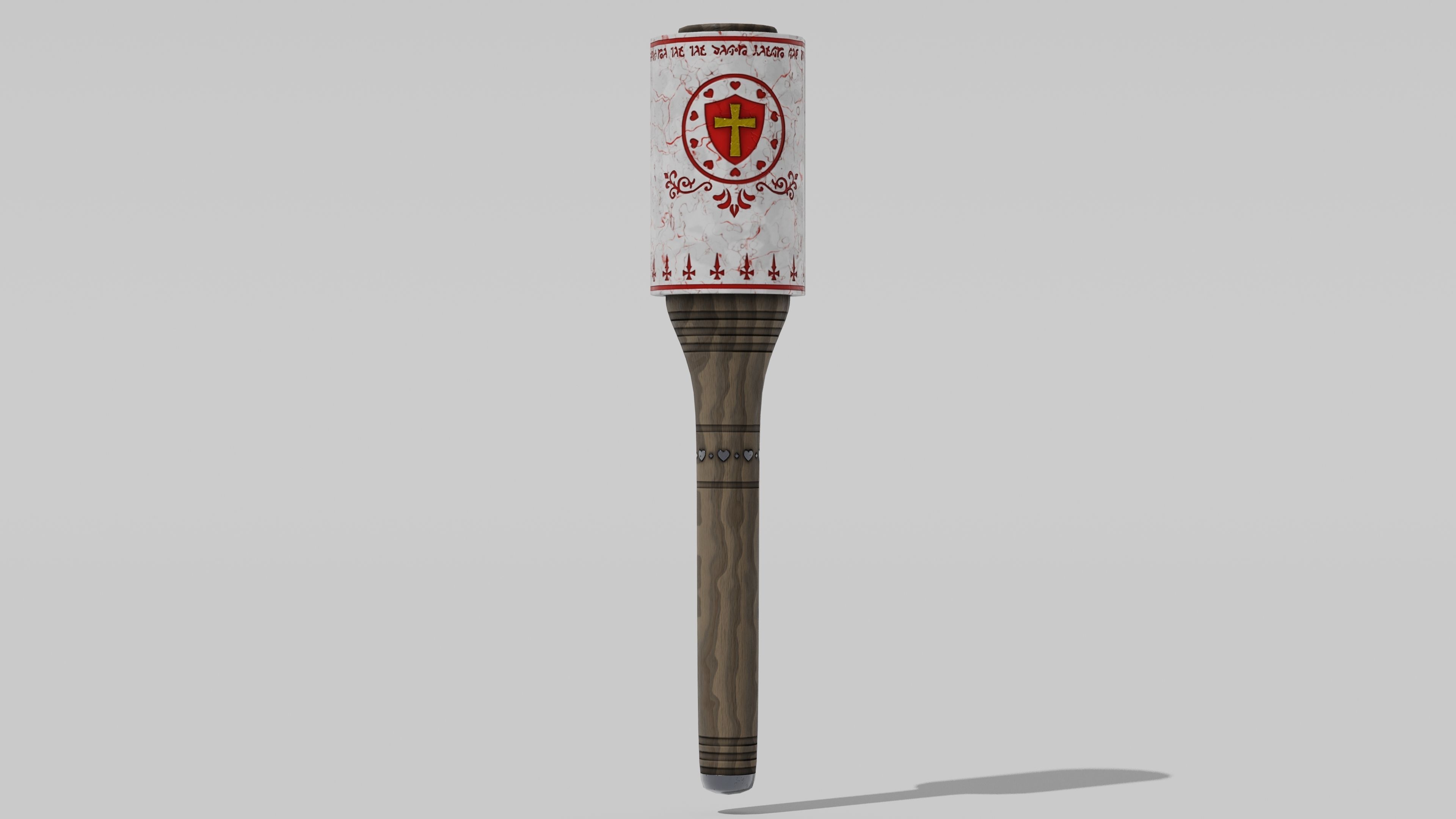 OB 00 18 vampire hunter hammer b Low-poly 3D model_7