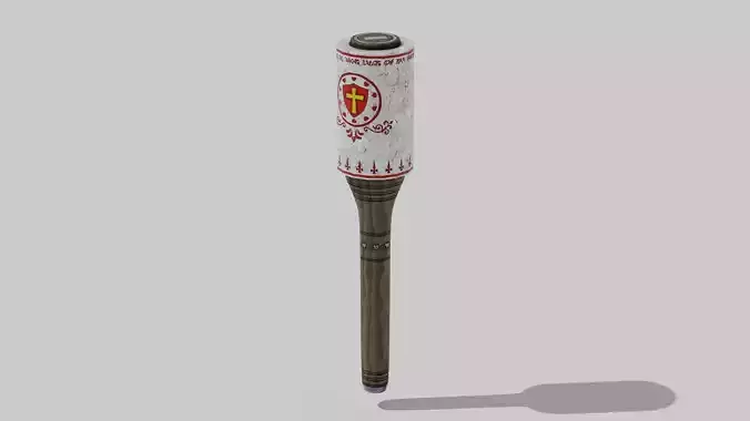 OB 00 18 vampire hunter hammer b Low-poly 3D model
