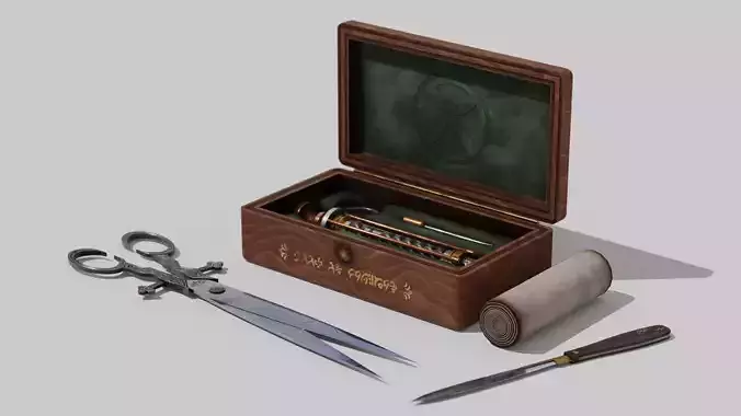 OB 00 20 vampire hunter medical kit Low-poly 3D model