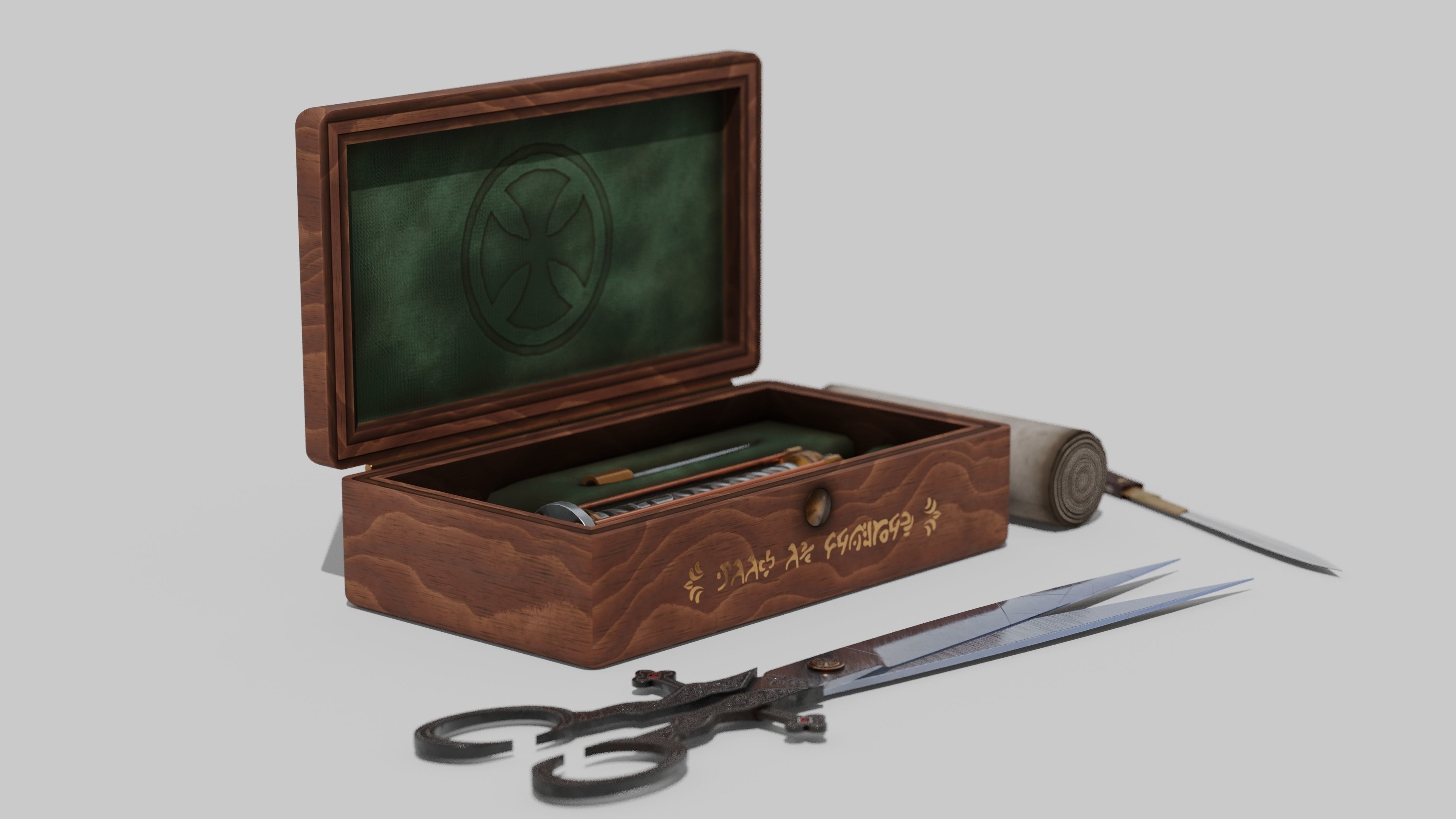 OB 00 20 vampire hunter medical kit Low-poly 3D model_2