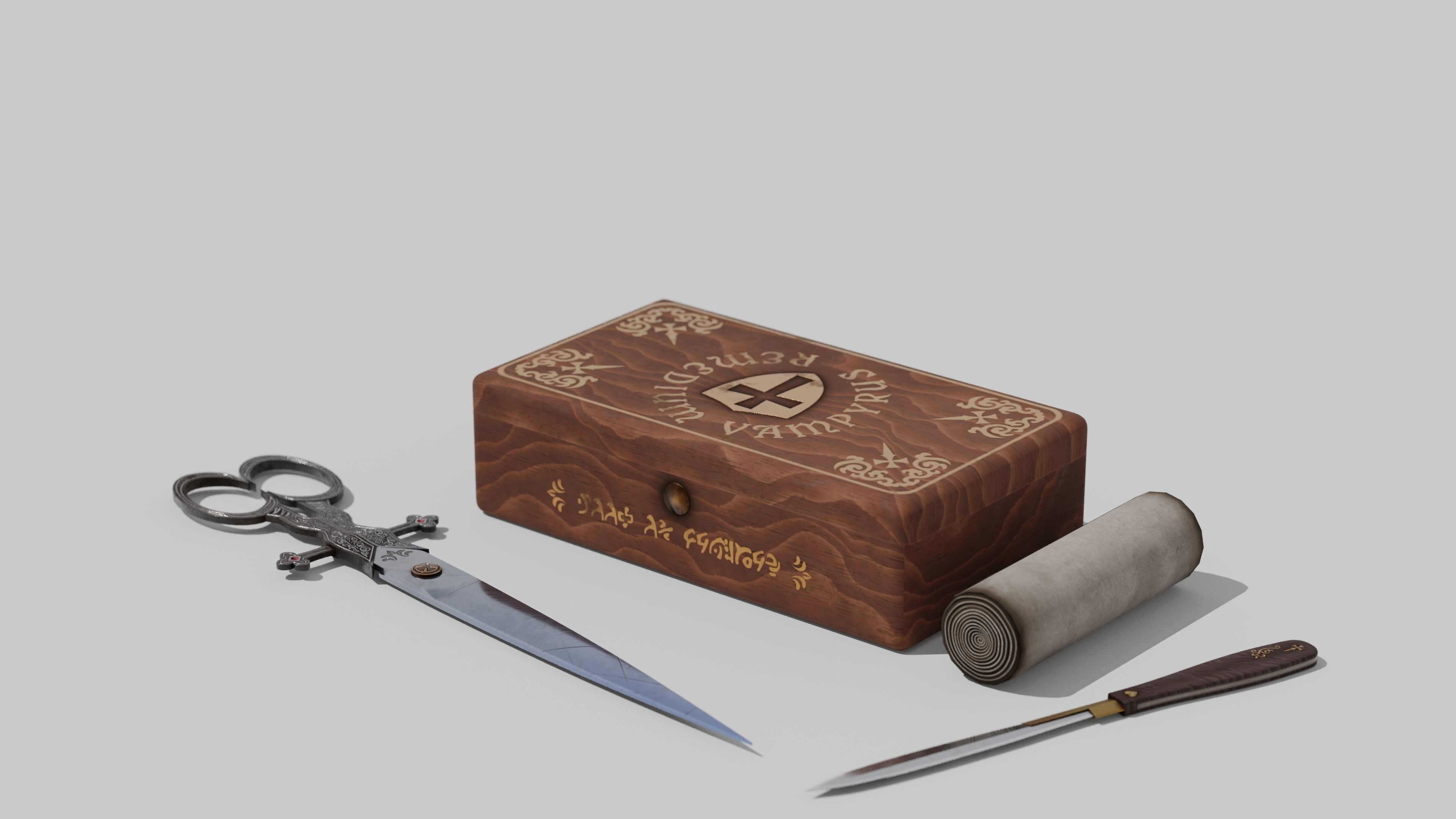 OB 00 20 vampire hunter medical kit Low-poly 3D model_1