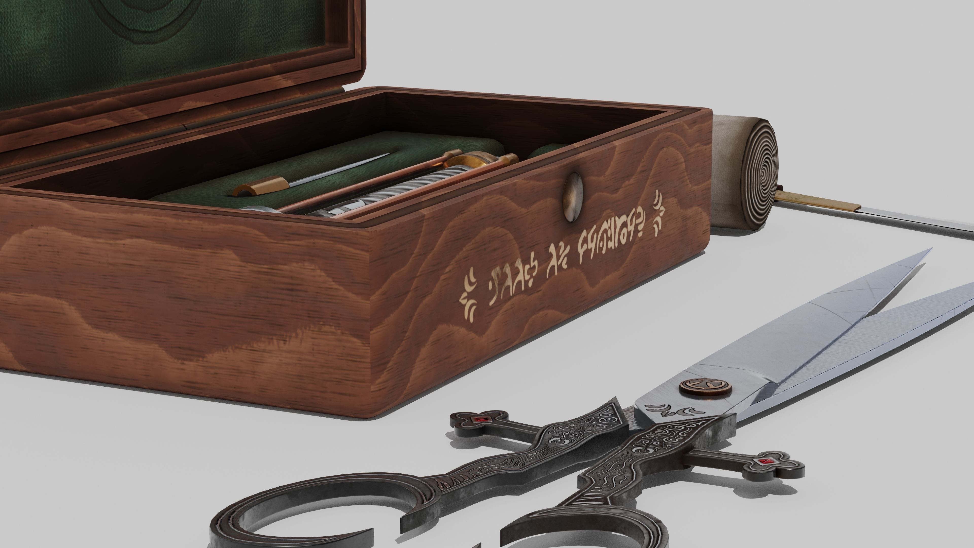 OB 00 20 vampire hunter medical kit Low-poly 3D model_5