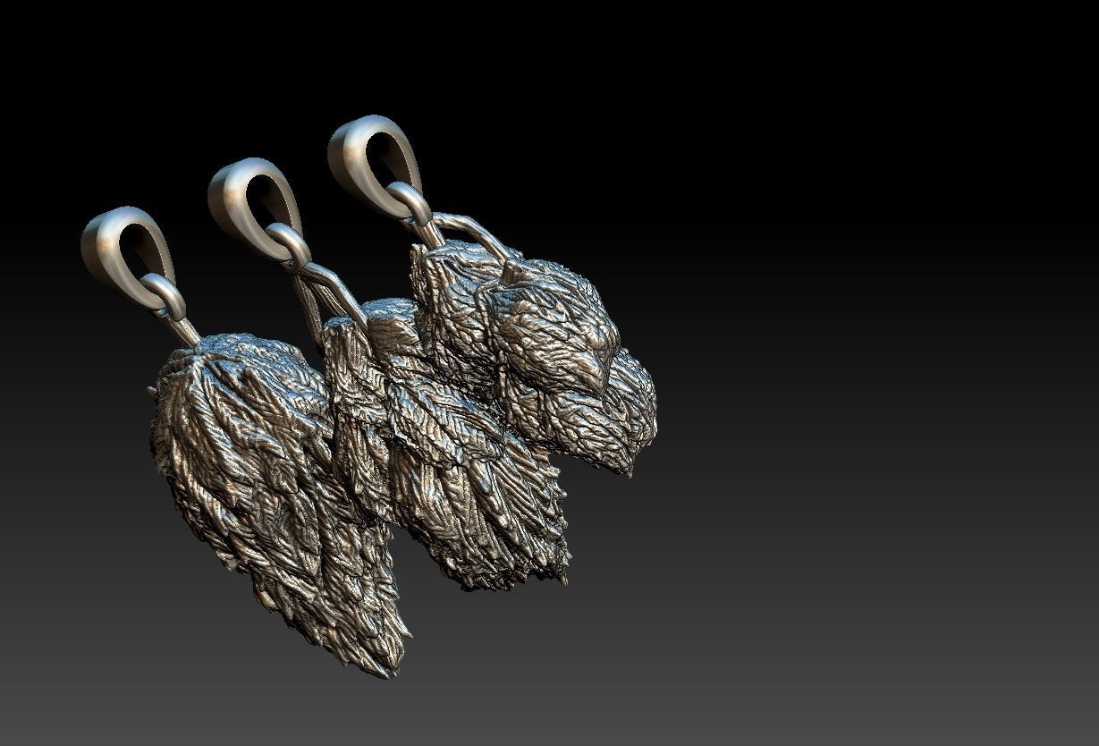 Cannabis Ganja pendants 3D print model_6