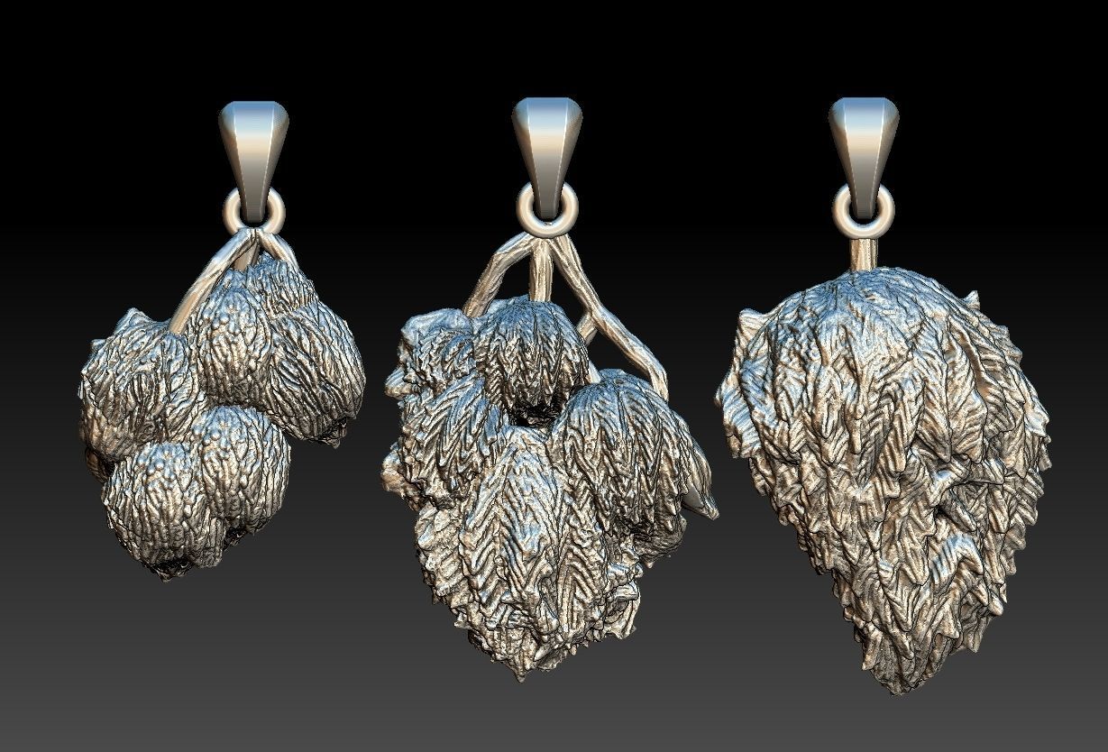 Cannabis Ganja pendants 3D print model_18