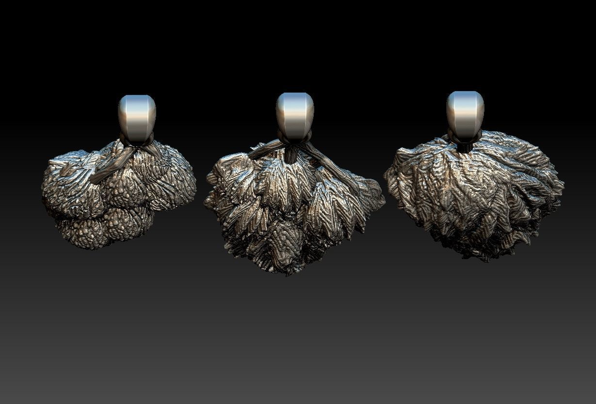 Cannabis Ganja pendants 3D print model_19