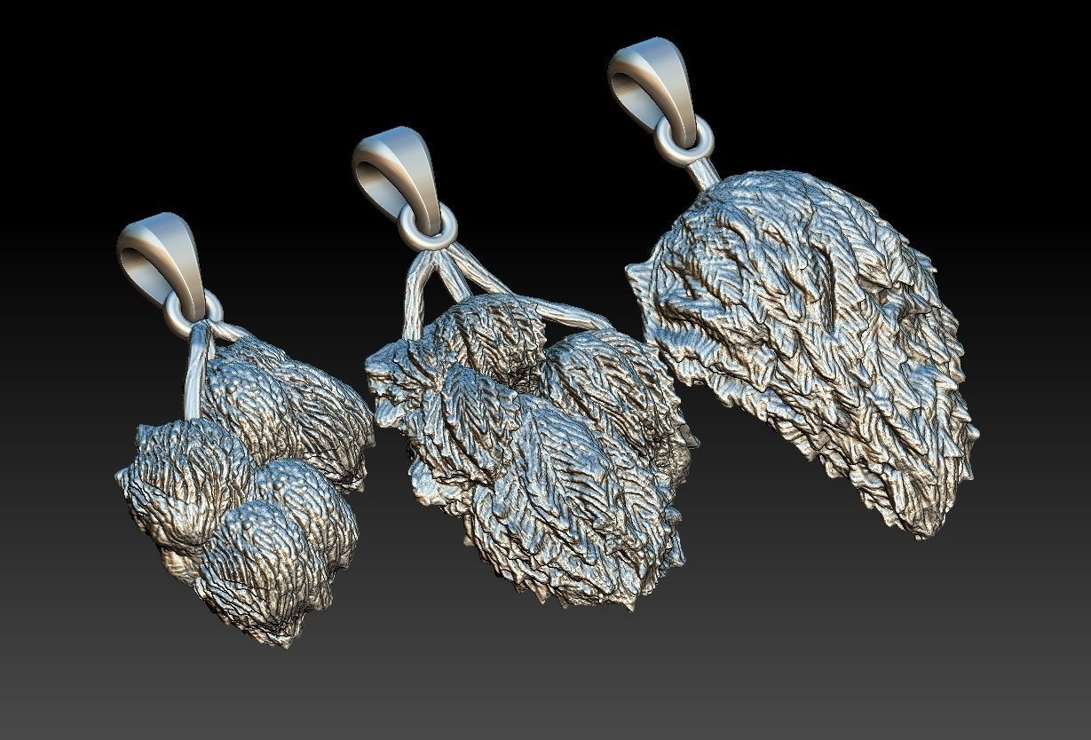 Cannabis Ganja pendants 3D print model_14