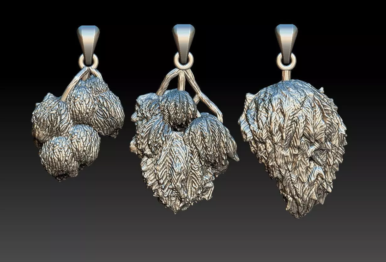Cannabis Ganja pendants 3D print model_0
