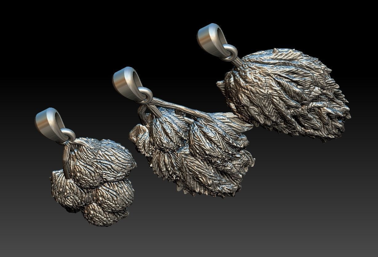 Cannabis Ganja pendants 3D print model_12