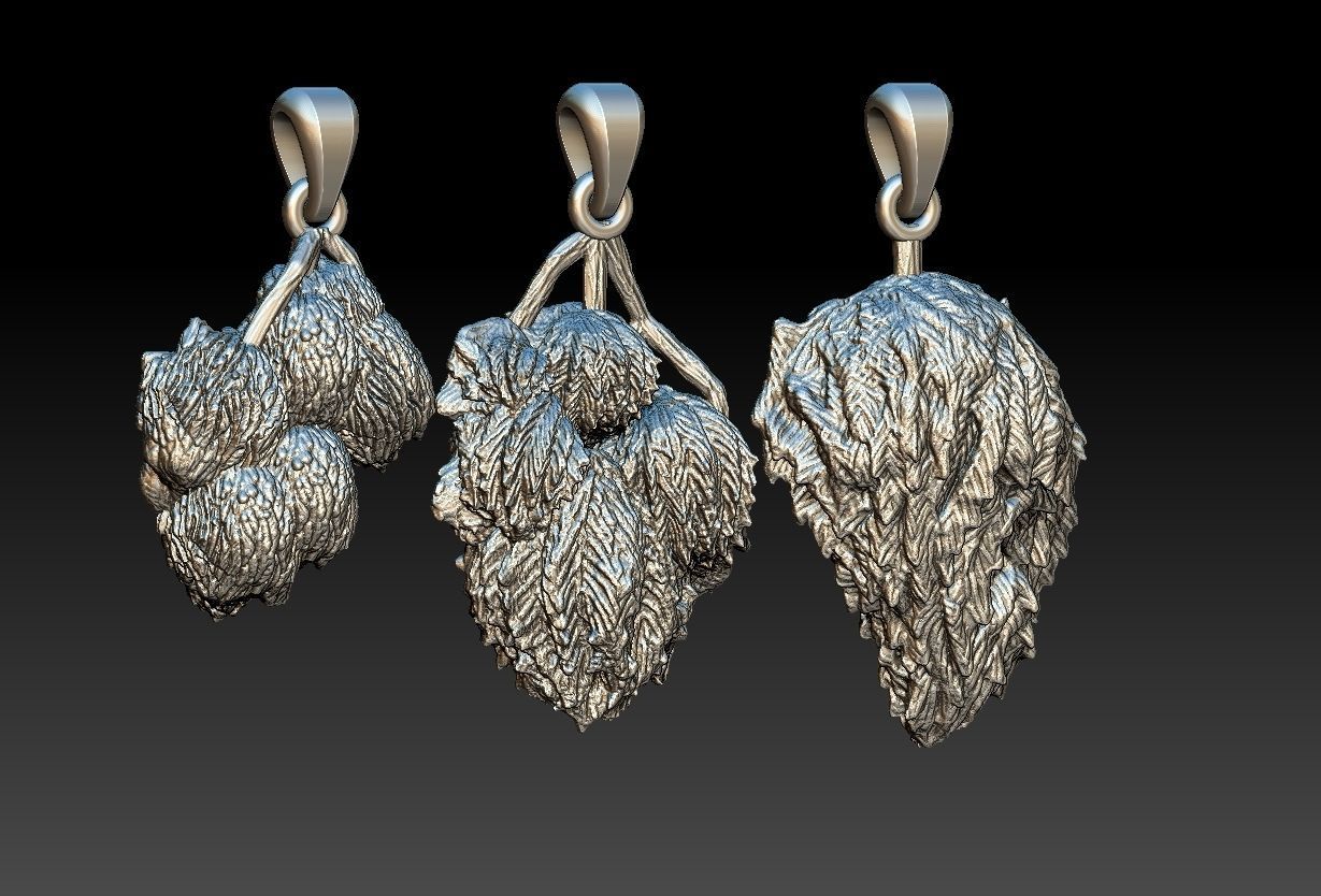 Cannabis Ganja pendants 3D print model_1