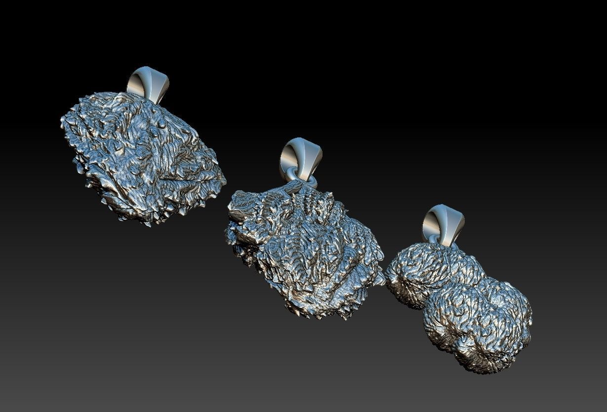 Cannabis Ganja pendants 3D print model_10