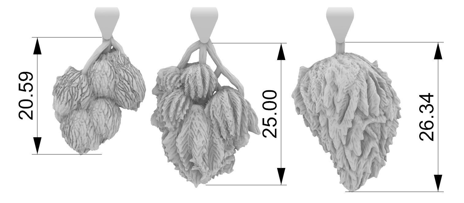Cannabis Ganja pendants 3D print model_2