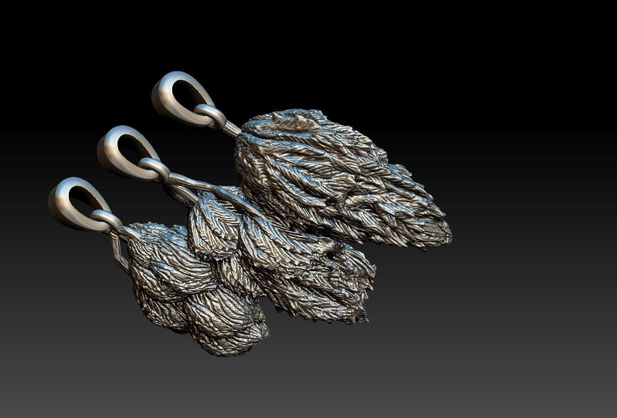 Cannabis Ganja pendants 3D print model_11