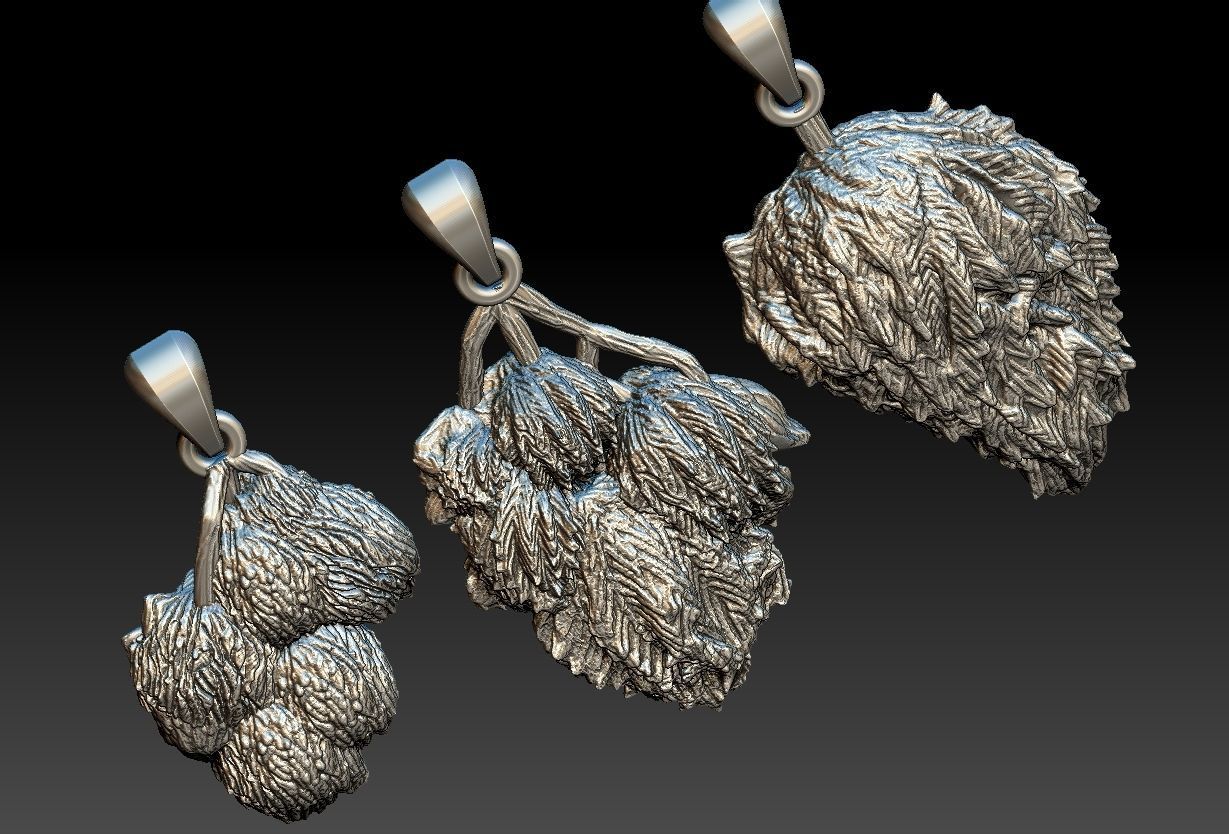 Cannabis Ganja pendants 3D print model_13