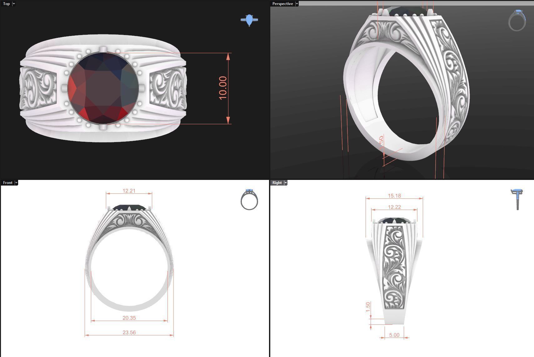 New Man Ring 3D print model_5