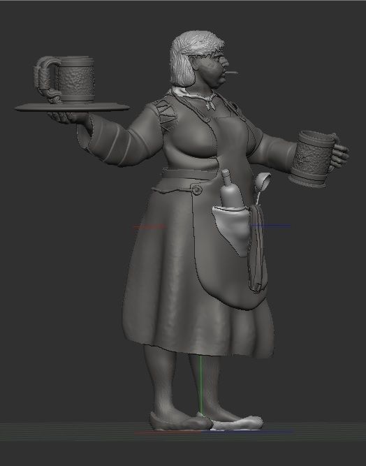 Female Innkeeper 3D print model_1