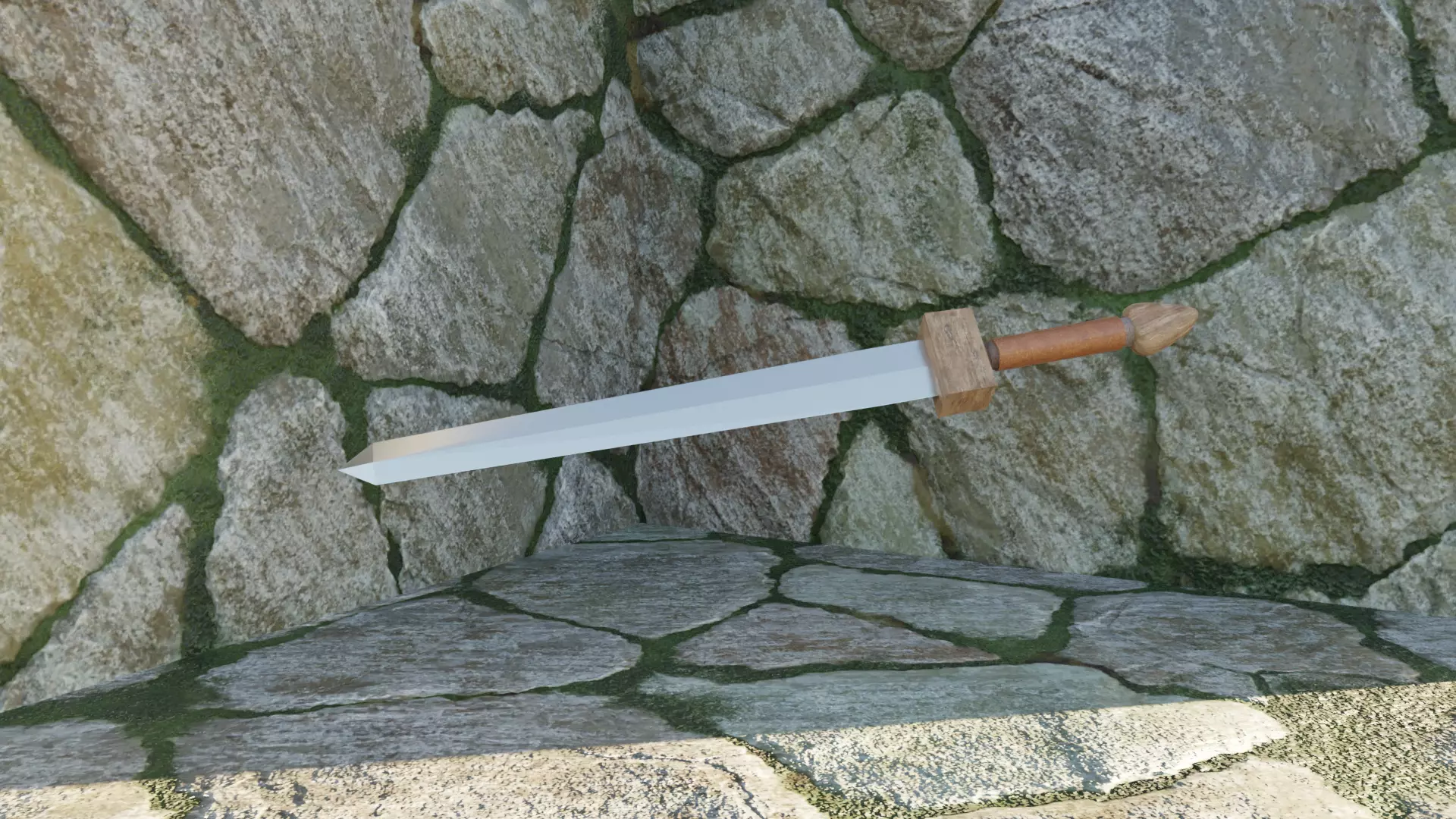 Roman Spatha Short Sword Free low-poly 3D model_0