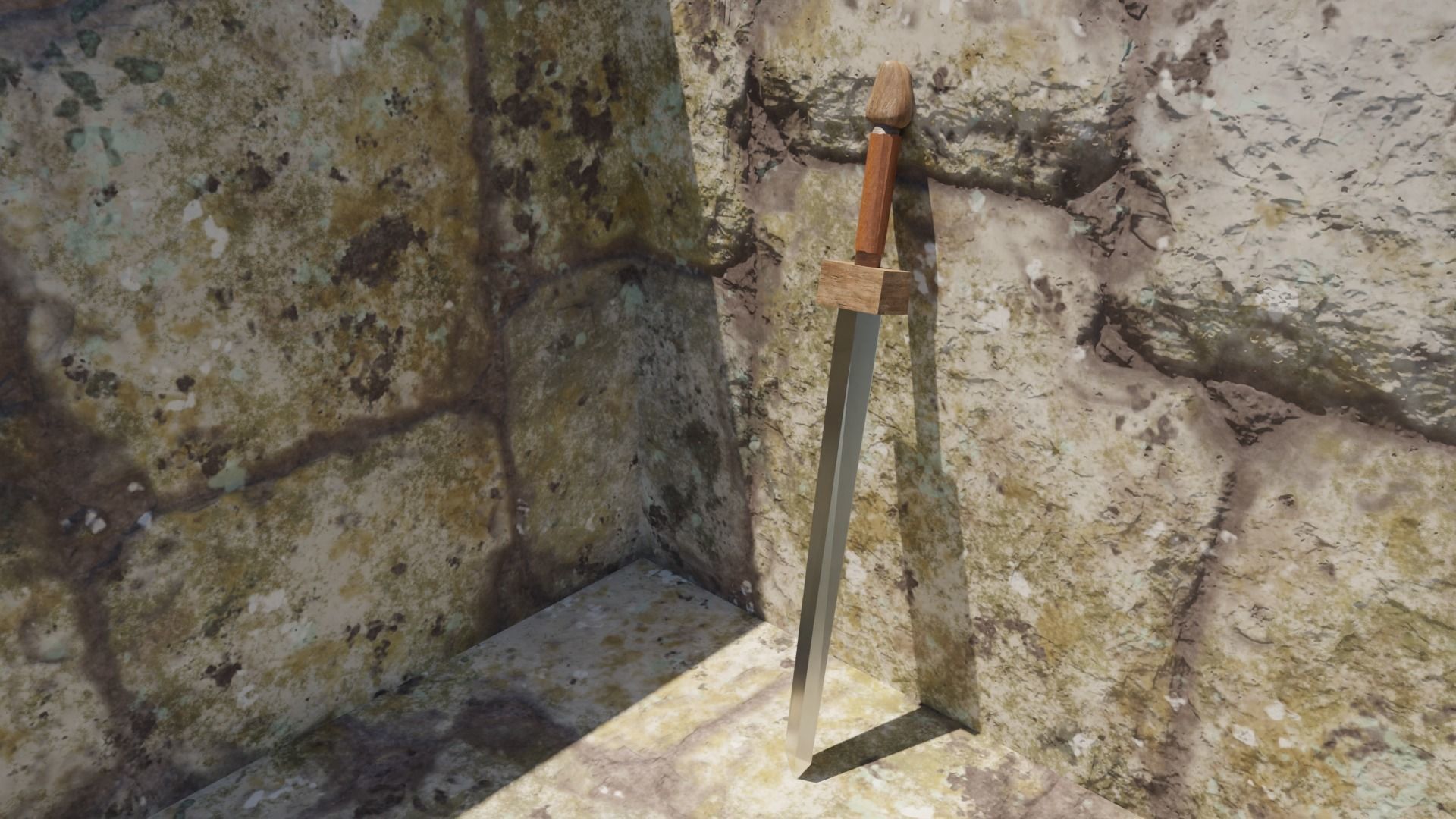 Roman Spatha Short Sword Free low-poly 3D model_1