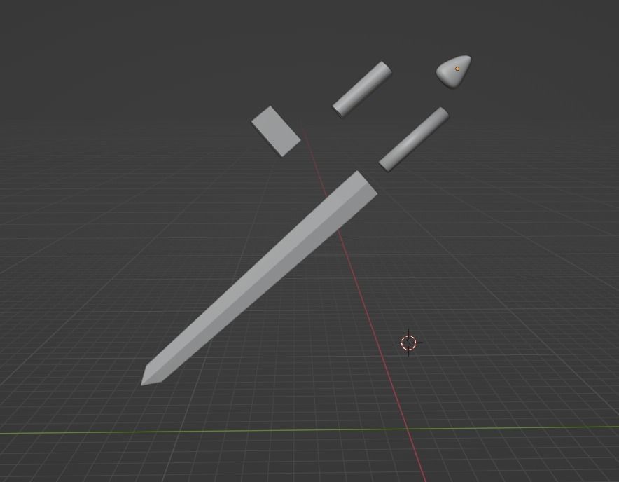 Roman Spatha Short Sword Free low-poly 3D model_4