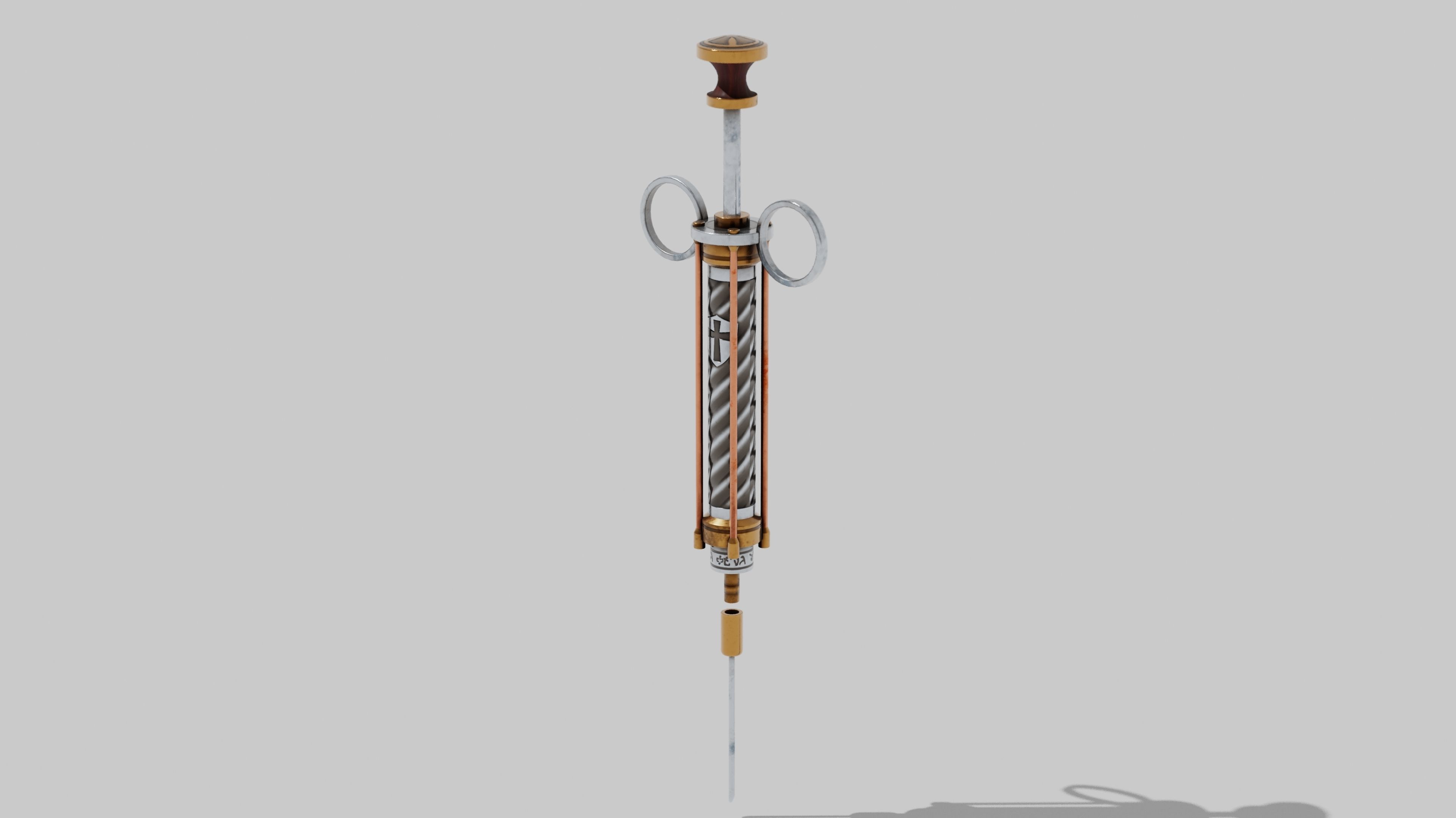 OB 00 24 vampire hunter syringe Low-poly 3D model_2