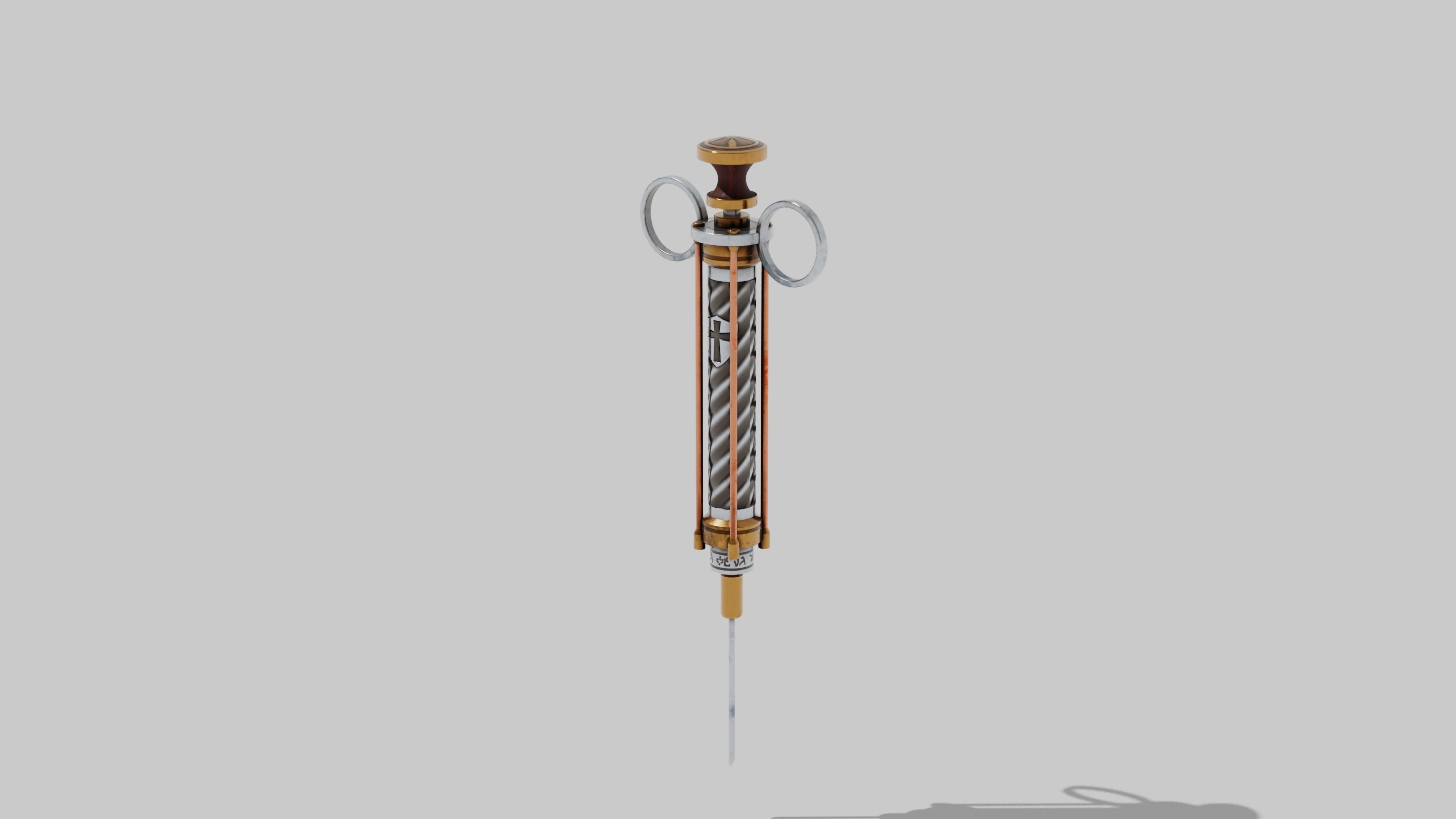 OB 00 24 vampire hunter syringe Low-poly 3D model_1
