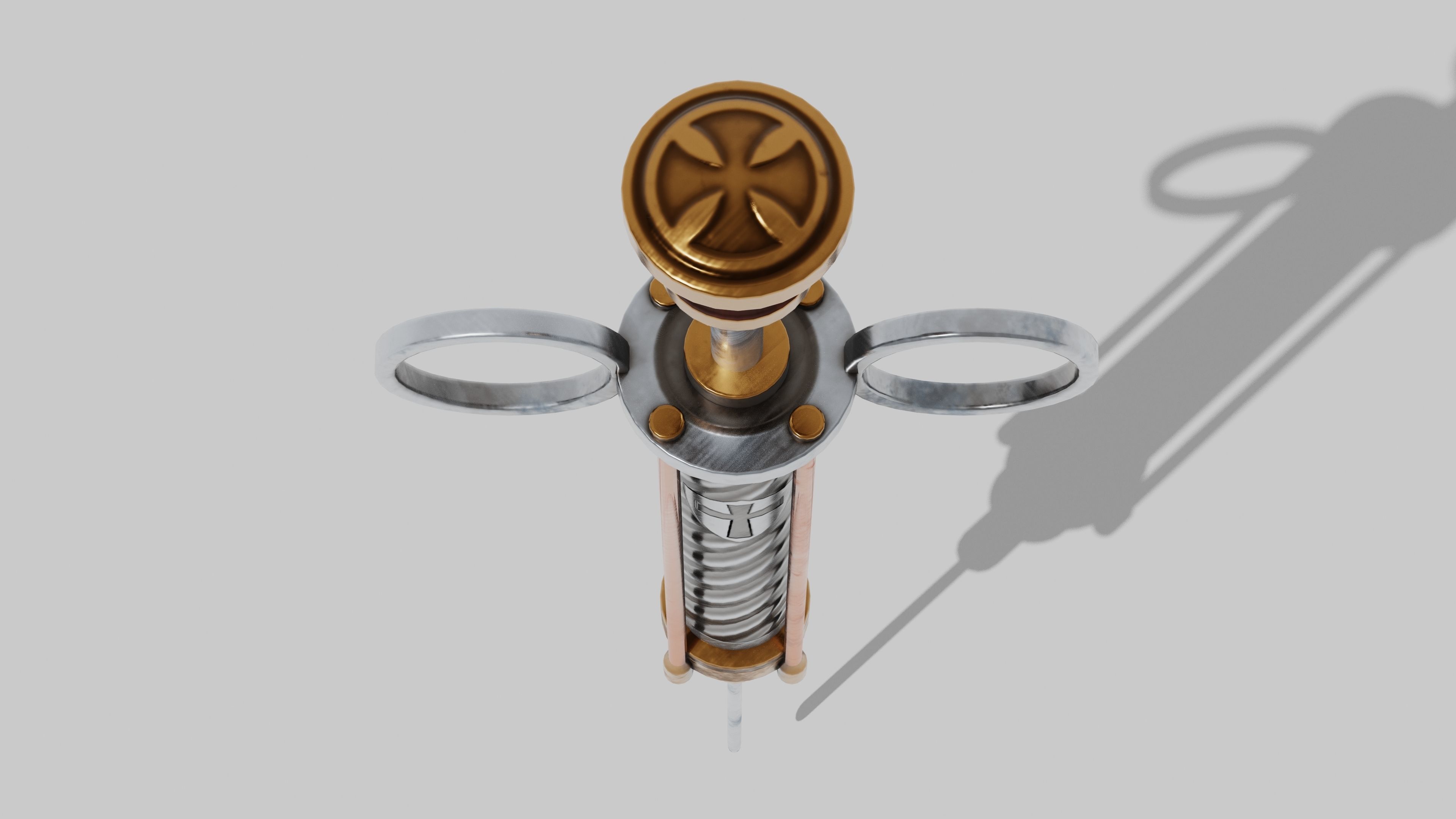 OB 00 24 vampire hunter syringe Low-poly 3D model_7