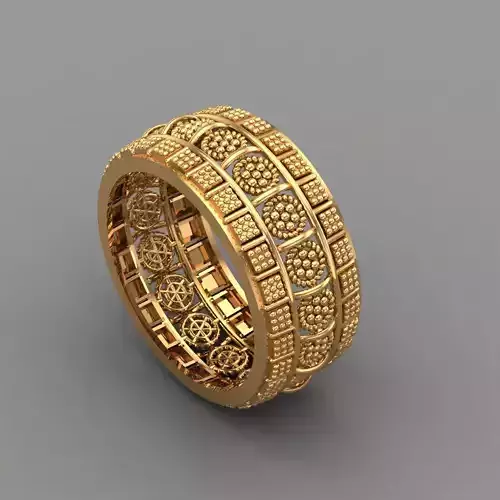 Gold ring band jewelry for woman