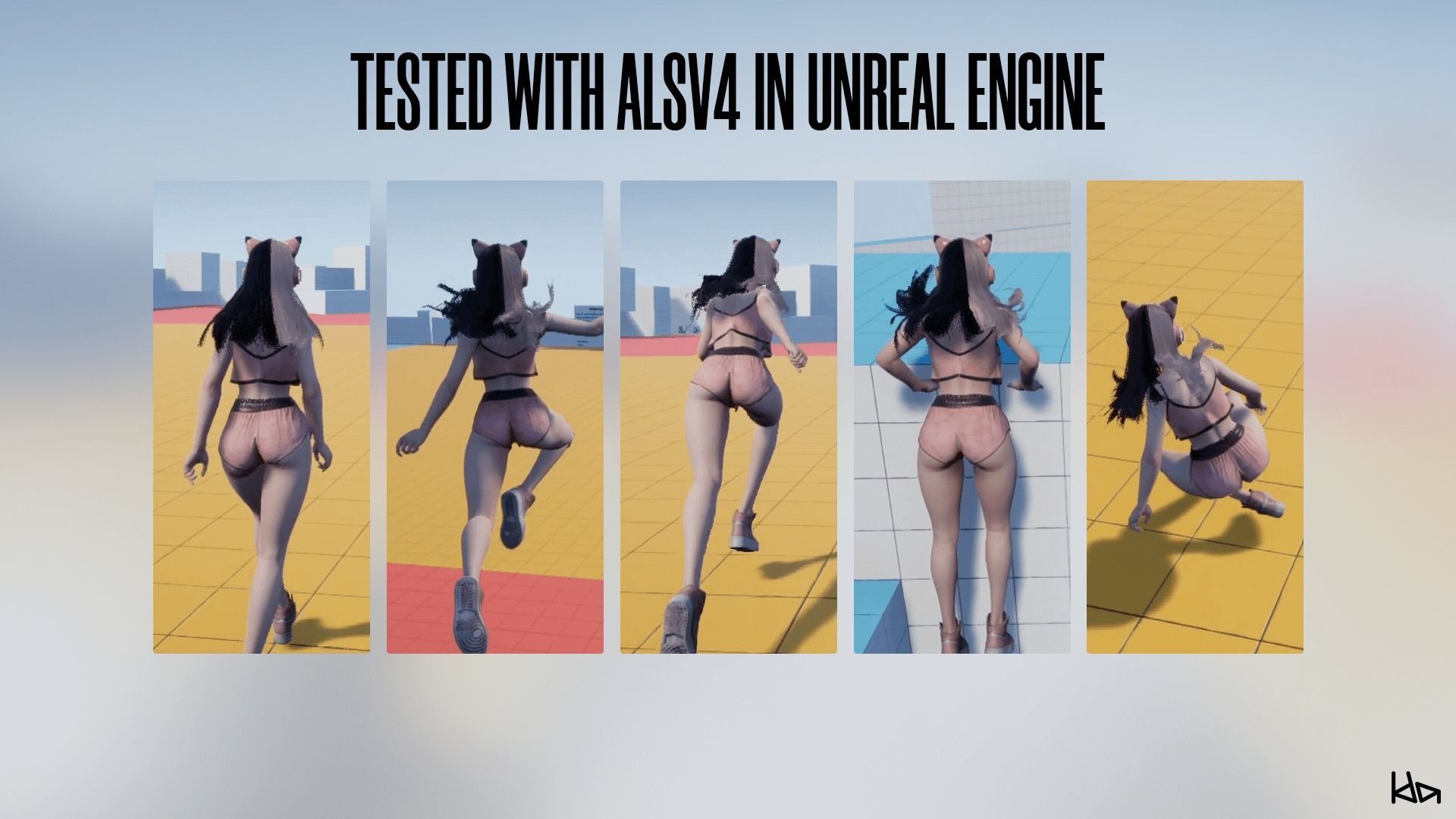 Gamer Girl - Game Ready Low-poly 3D model_8