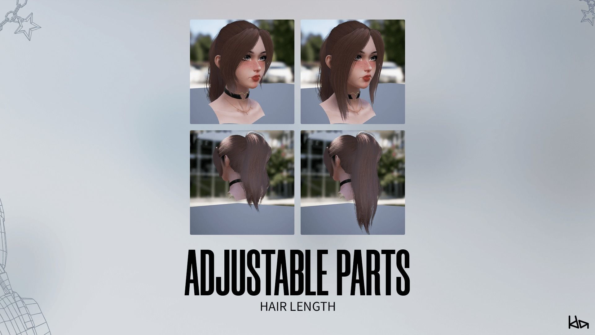 Gamer Girl - Game Ready Low-poly 3D model_12