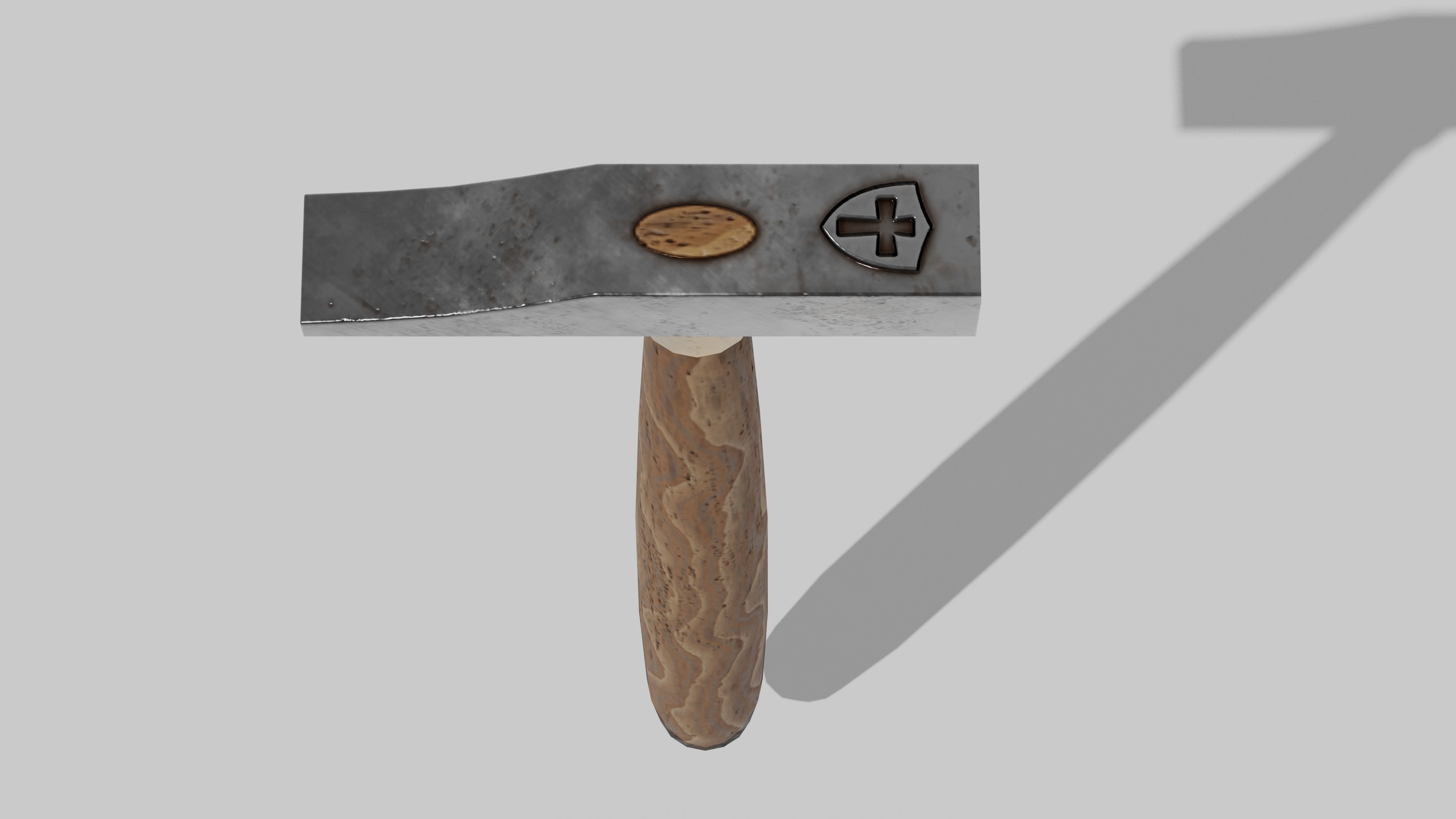 OB 00 25 vampire hunter hammer c Low-poly 3D model_5
