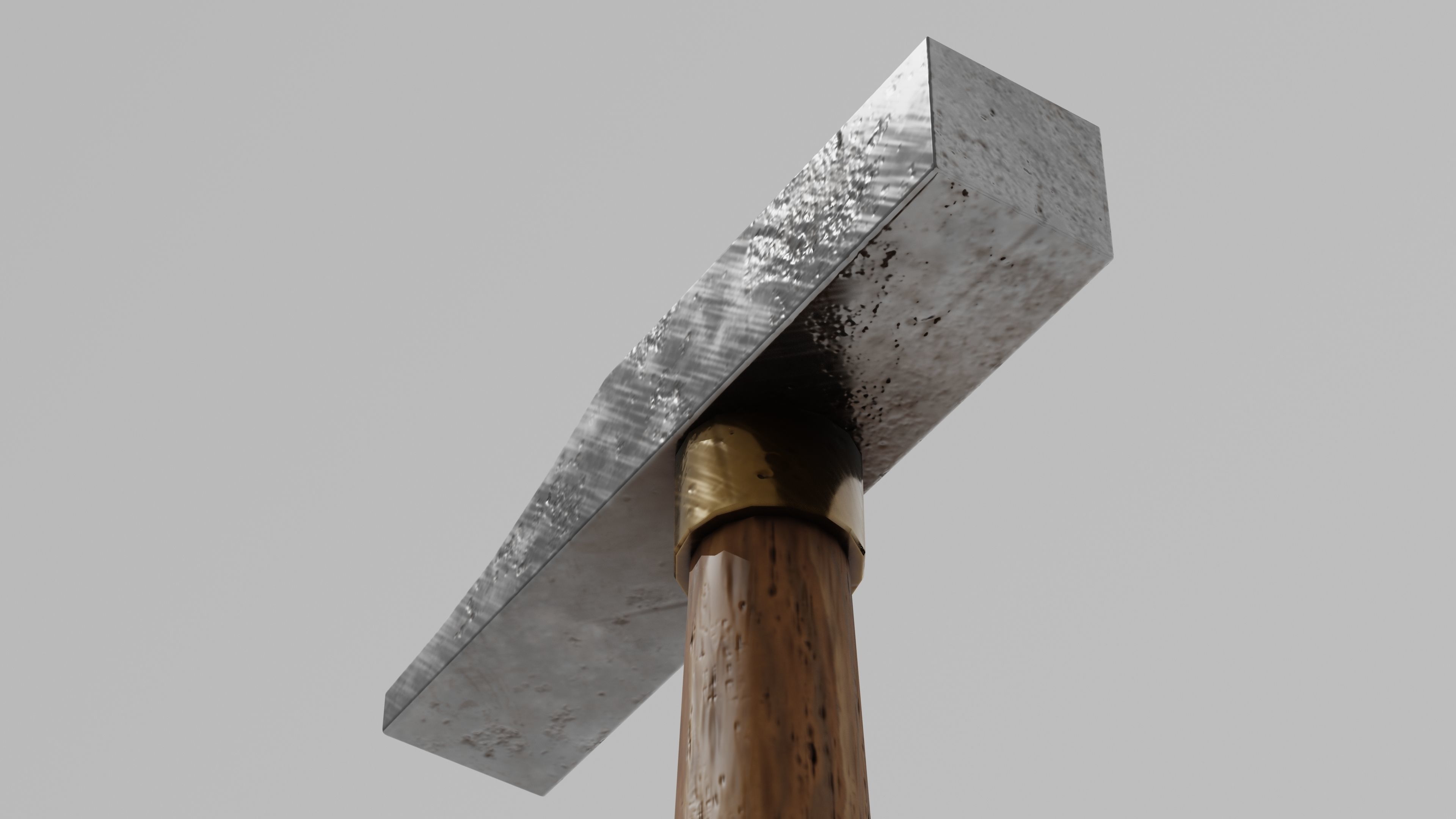 OB 00 25 vampire hunter hammer c Low-poly 3D model_3