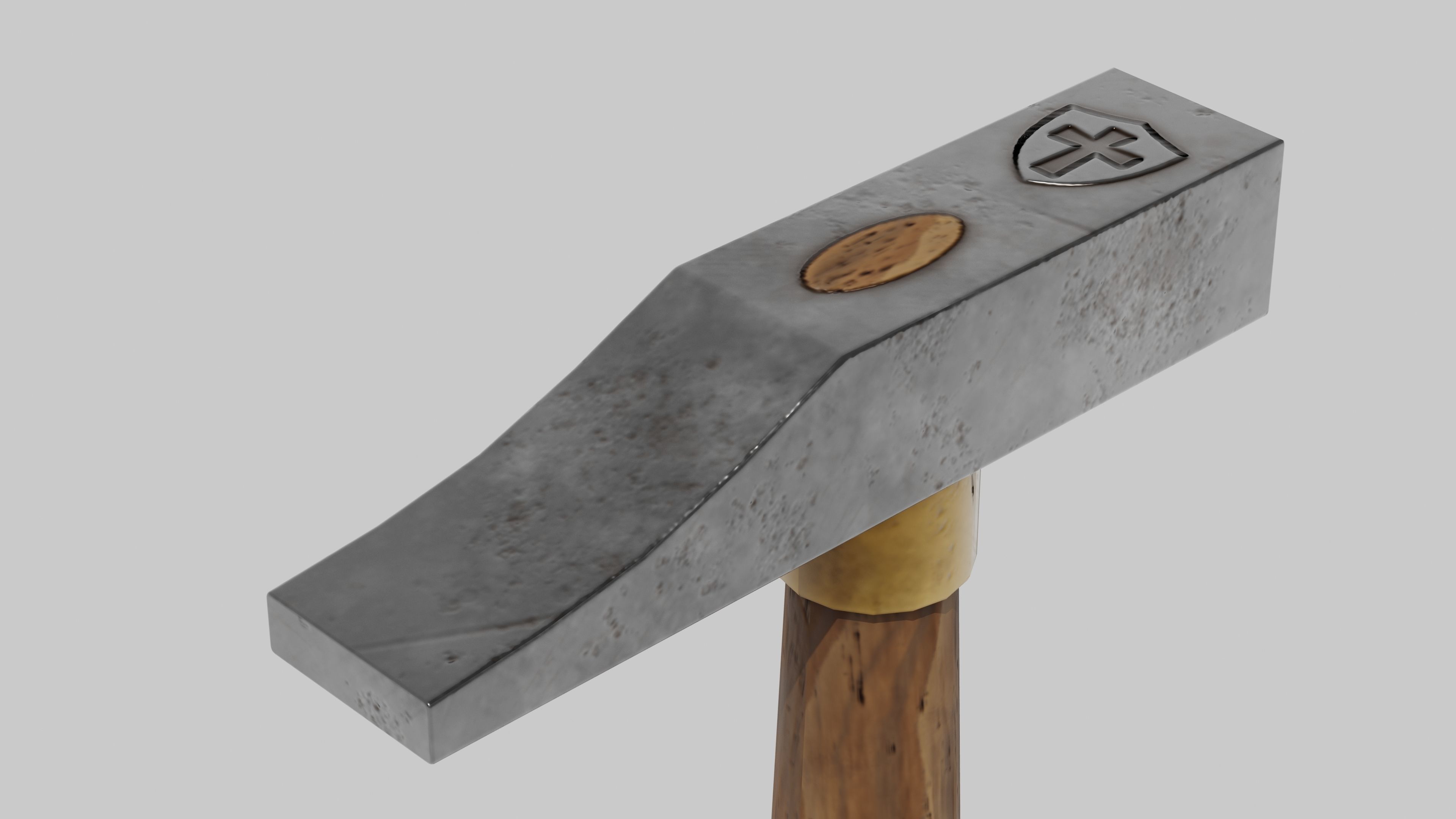 OB 00 25 vampire hunter hammer c Low-poly 3D model_2