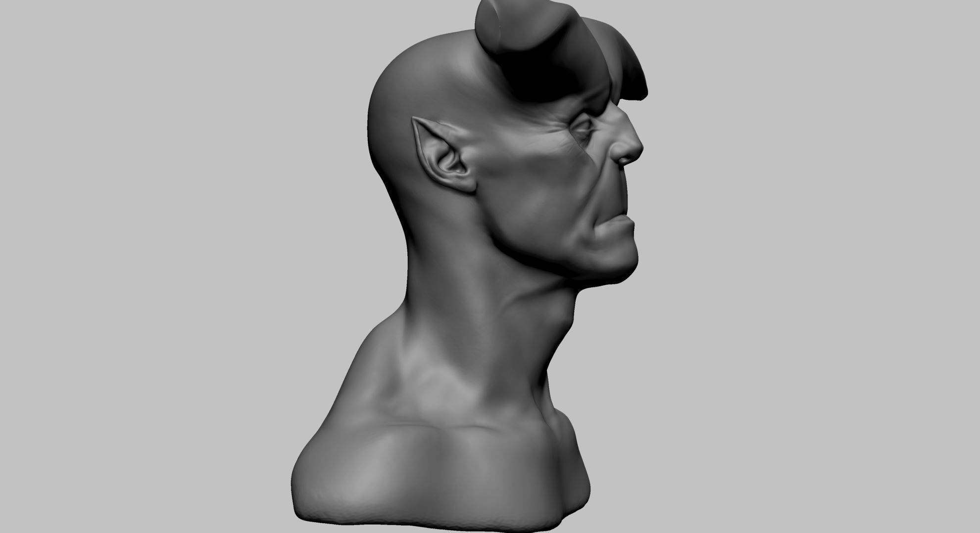 Creature Head P 3D model_2