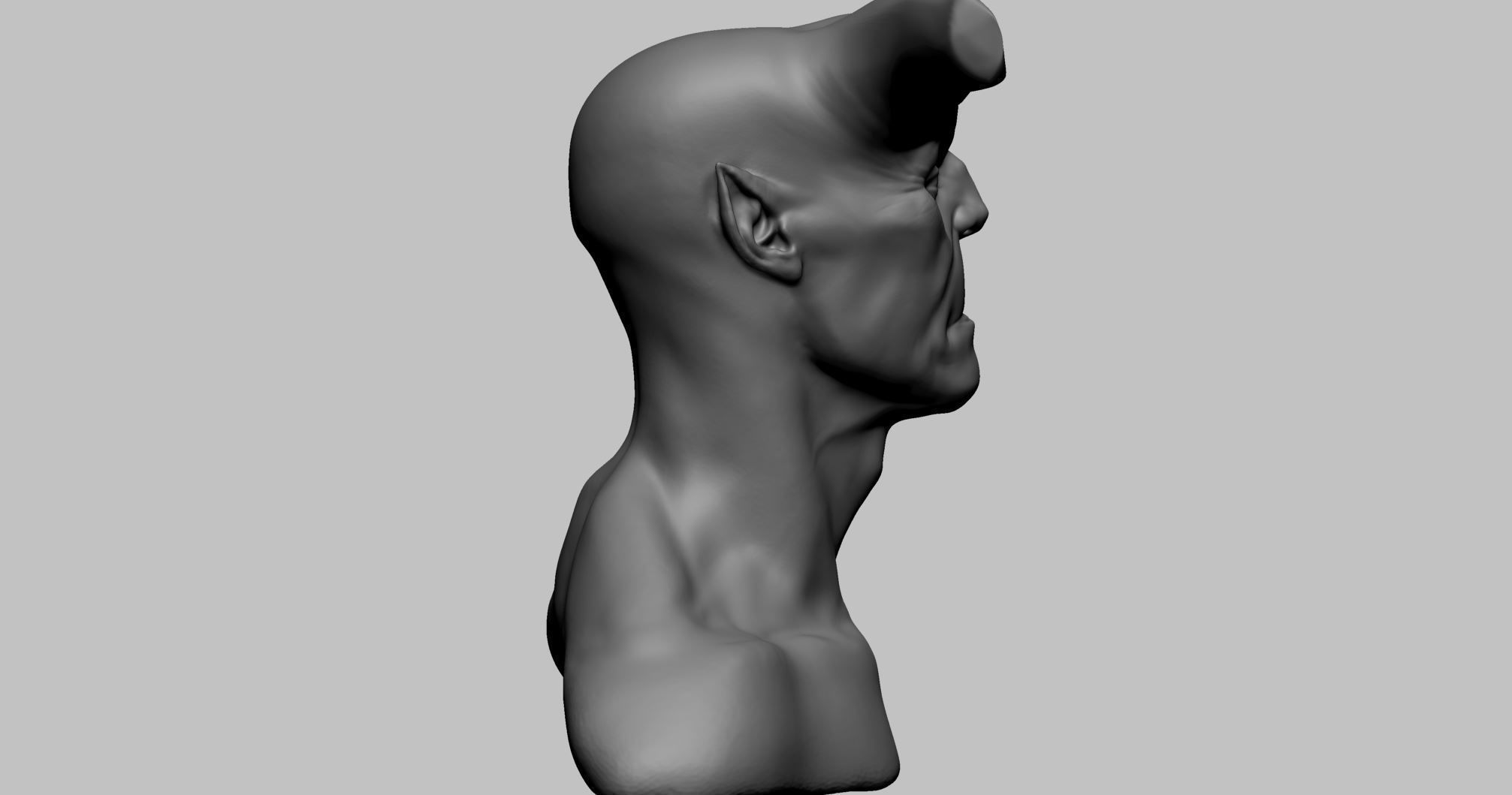 Creature Head P 3D model_3