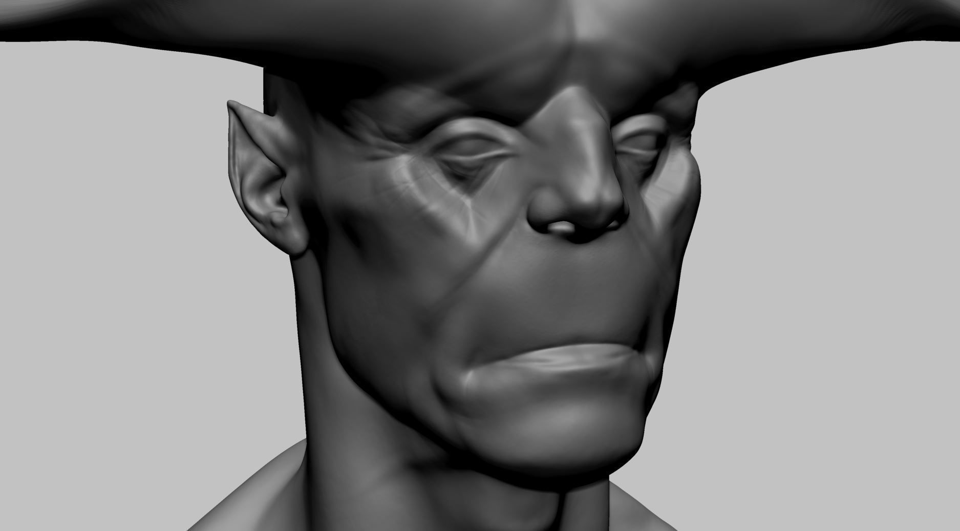 Creature Head P 3D model_8