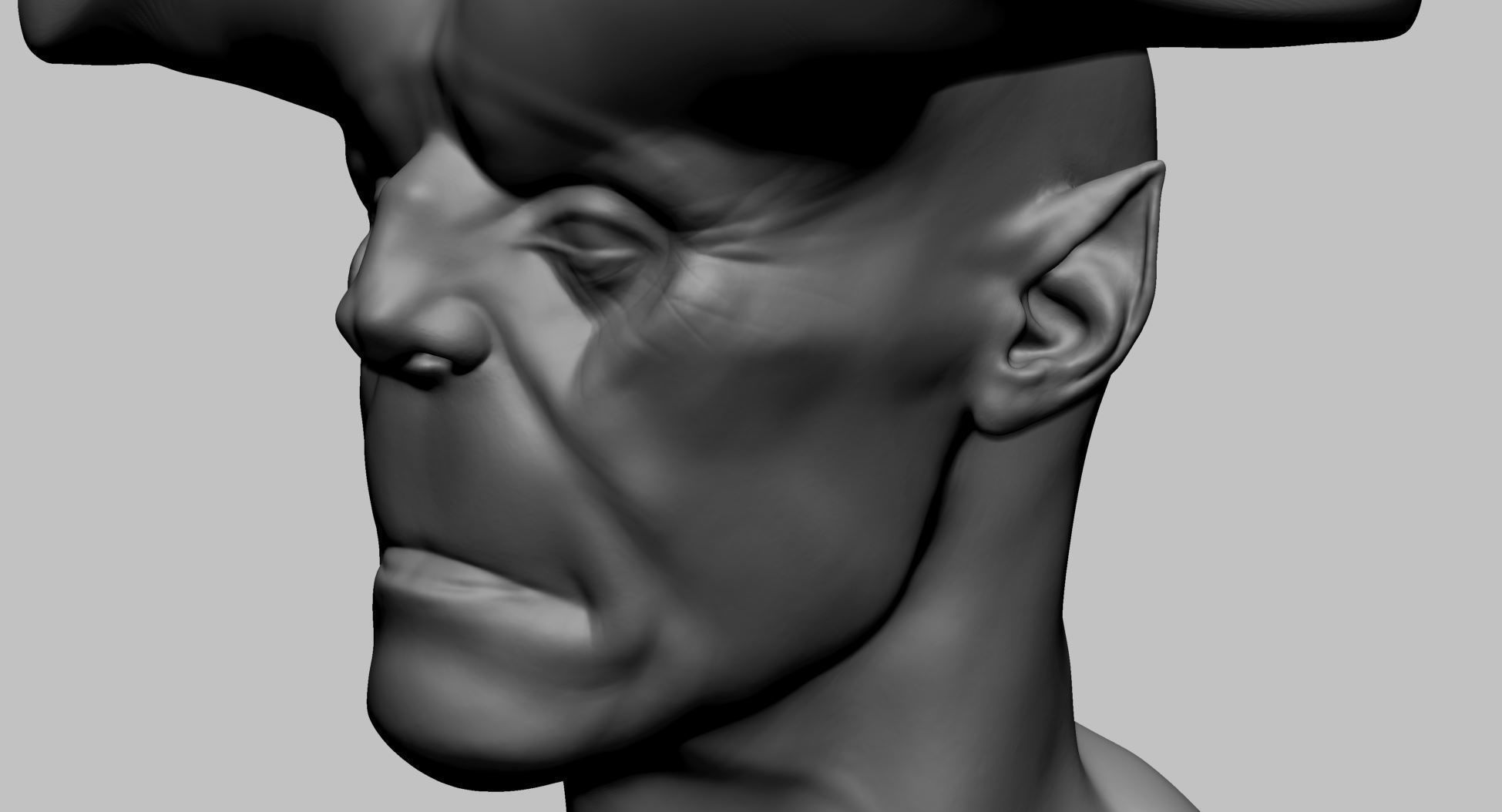 Creature Head P 3D model_9