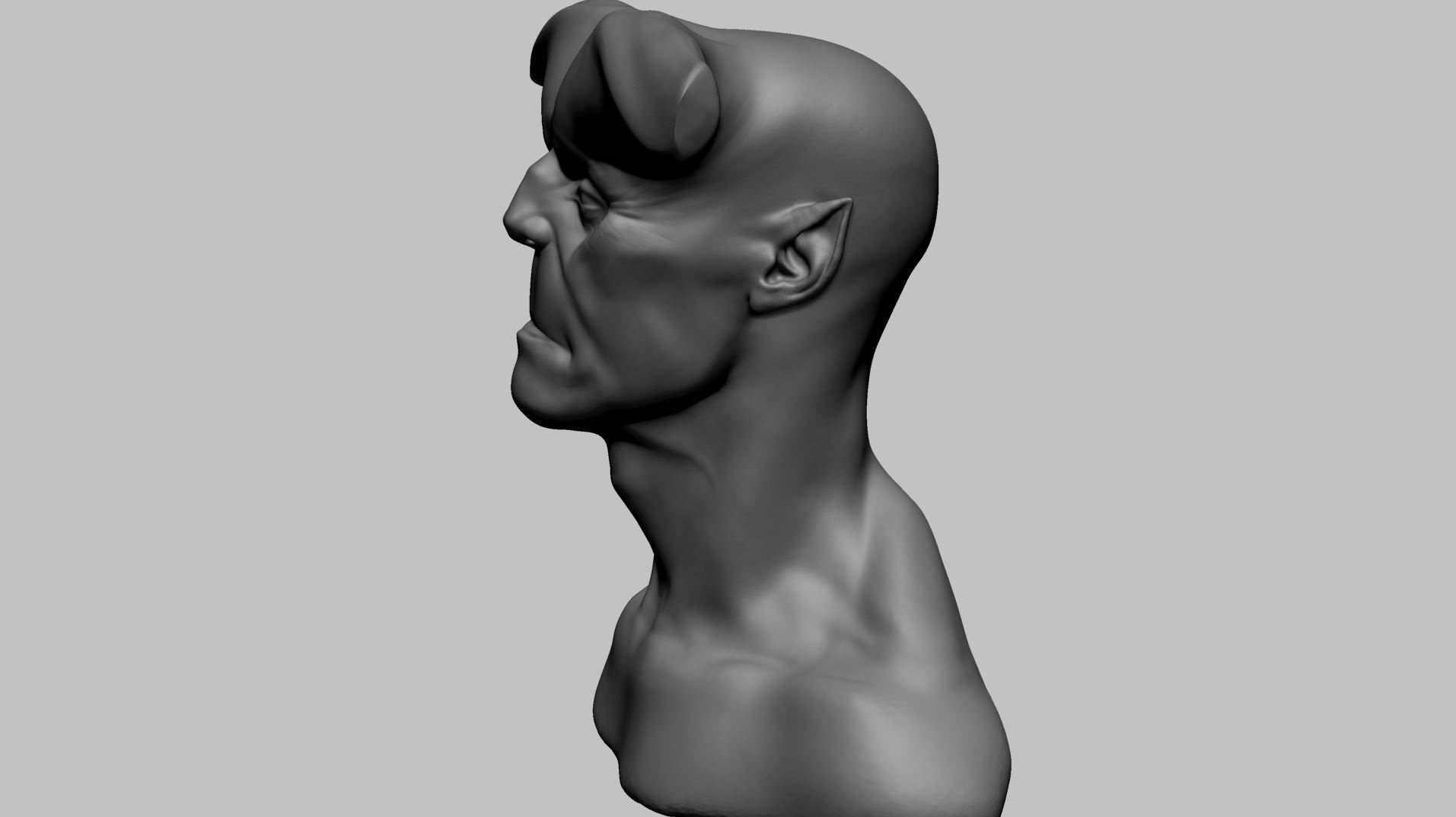 Creature Head P 3D model_6