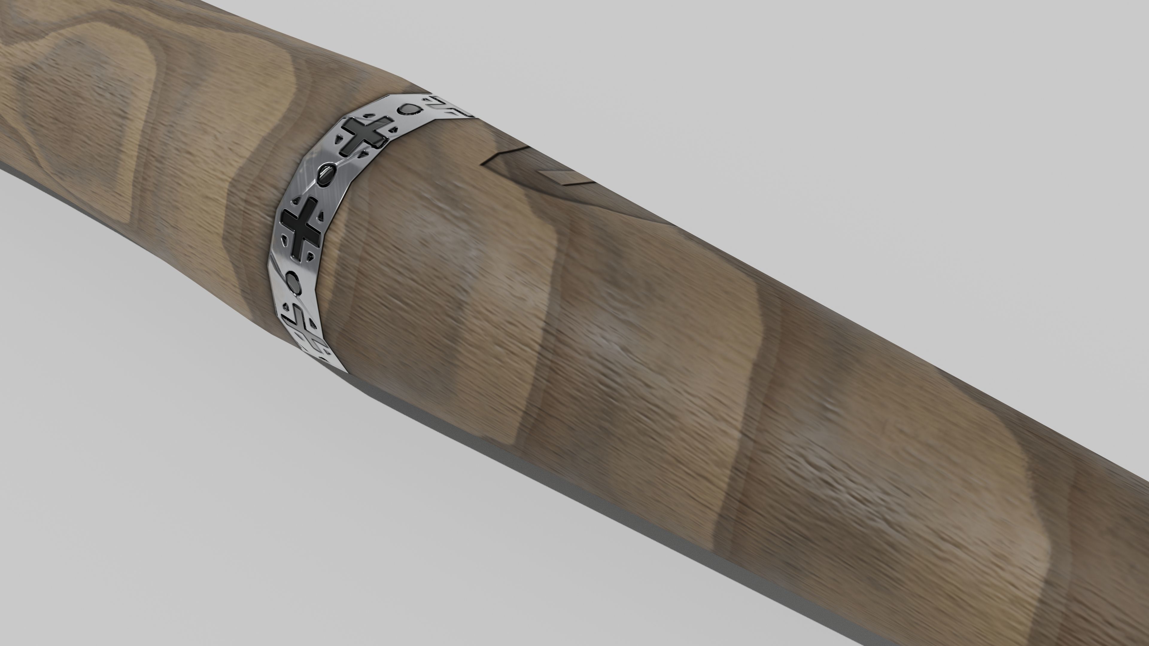 OB 00 30 vampire hunter stake Low-poly 3D model_2